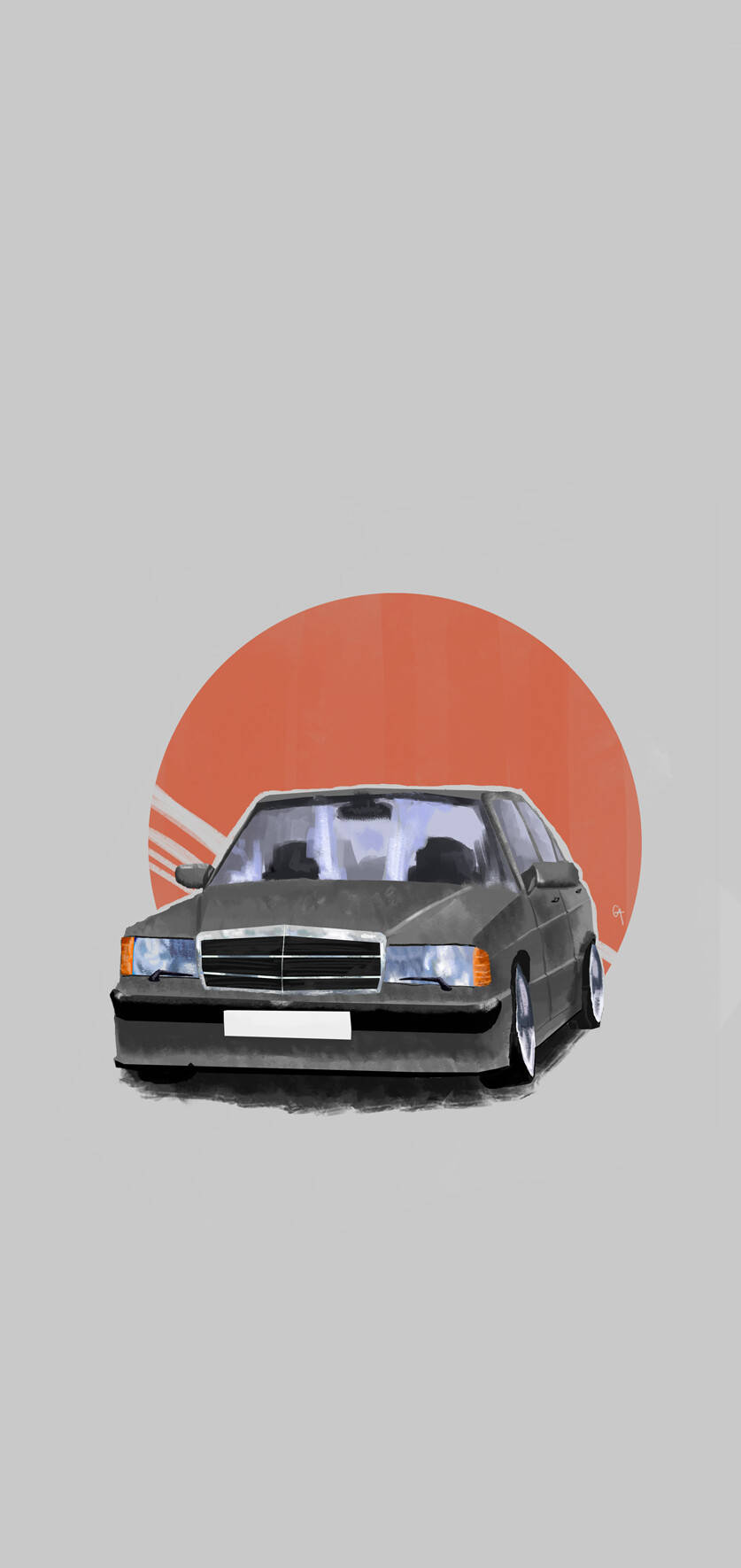 Mercedes Iphone X Minimalist Art Background