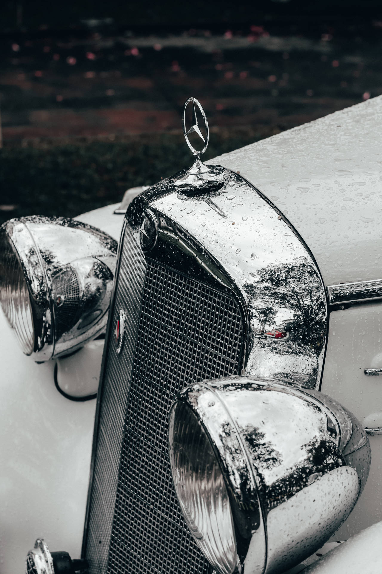 Mercedes Retro Vintage Logo Background