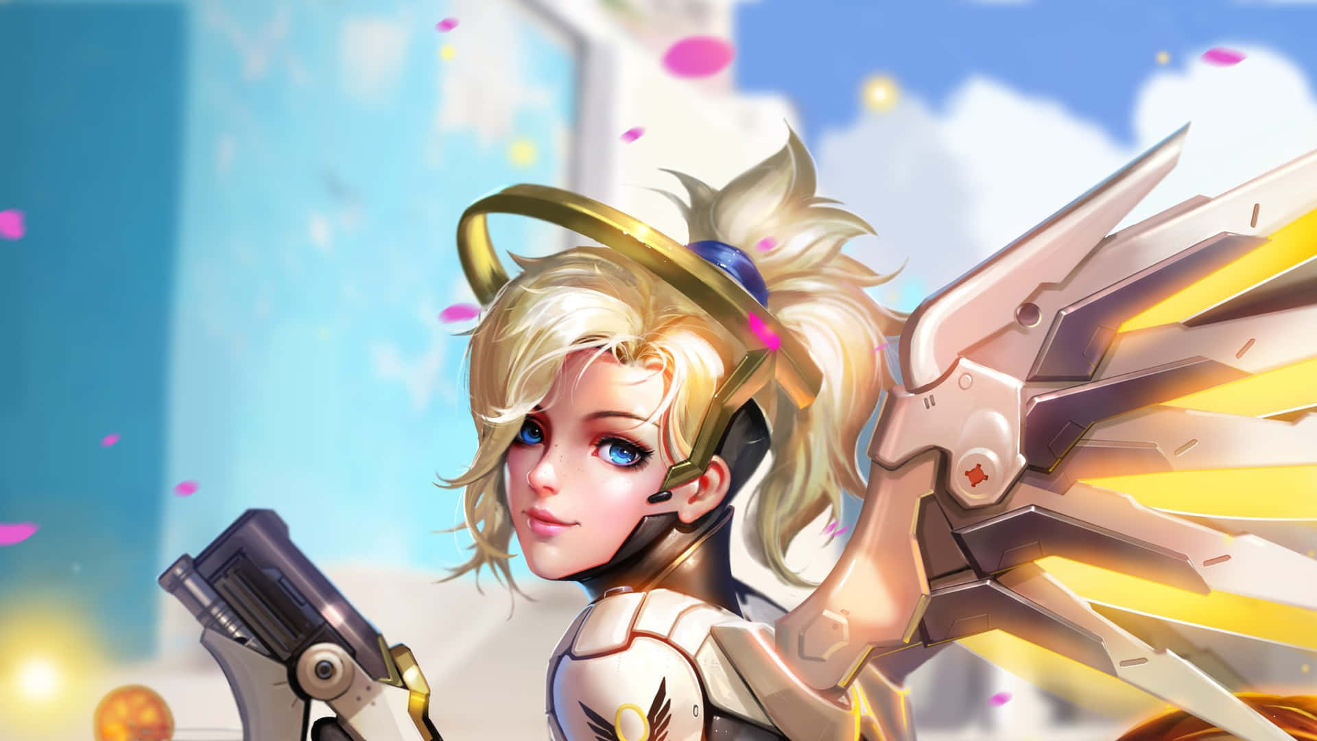 Mercy Helps Keep Your Character Alive In Overwatch! Background