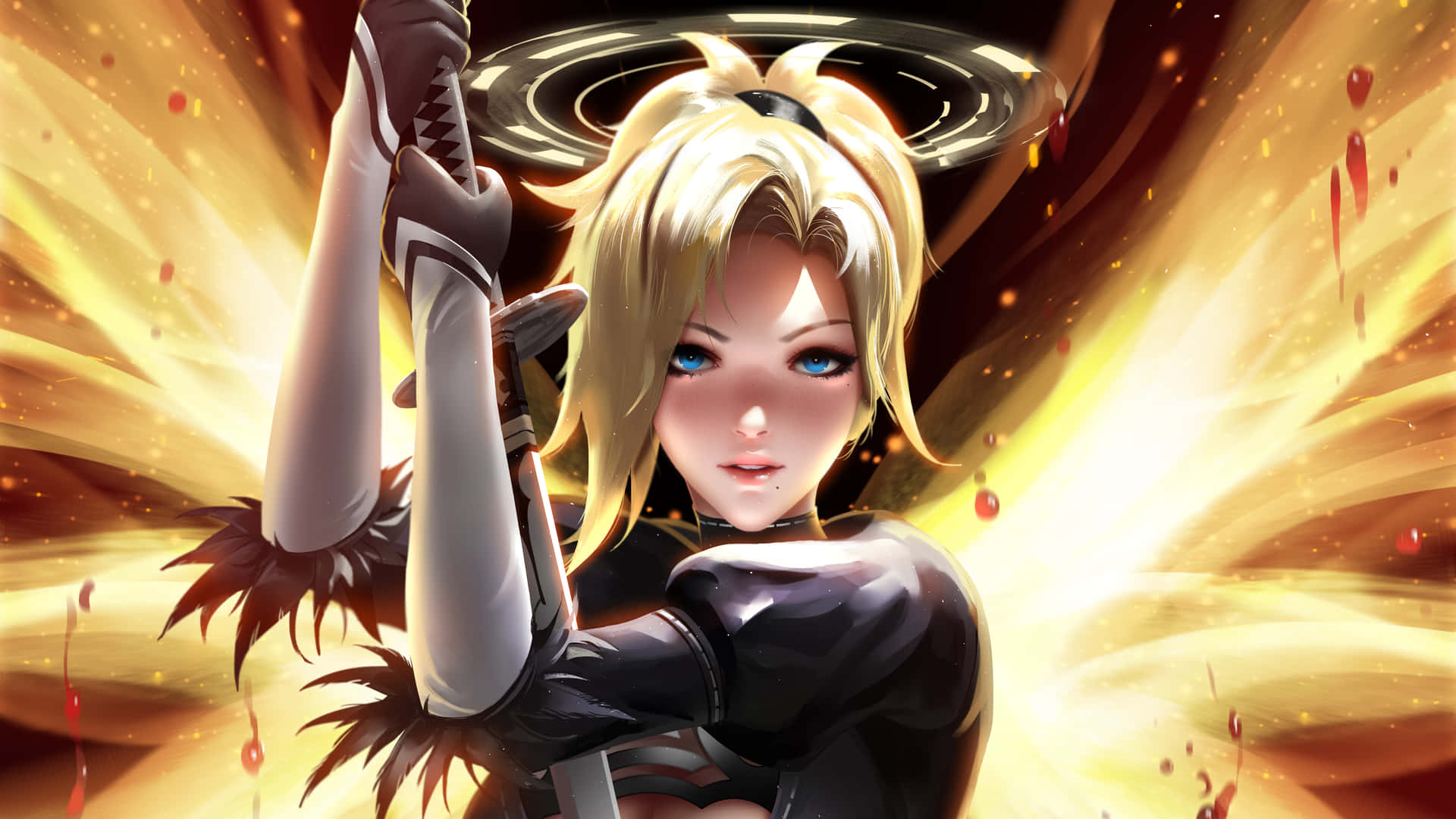 Mercy, Unflinching Protector Of Overwatch Background