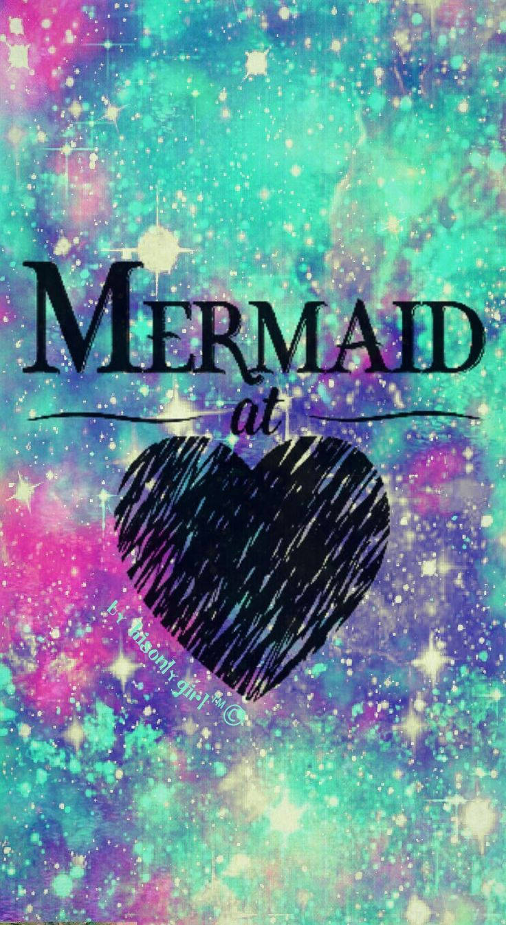 Mermaid At Heart Glitters Background