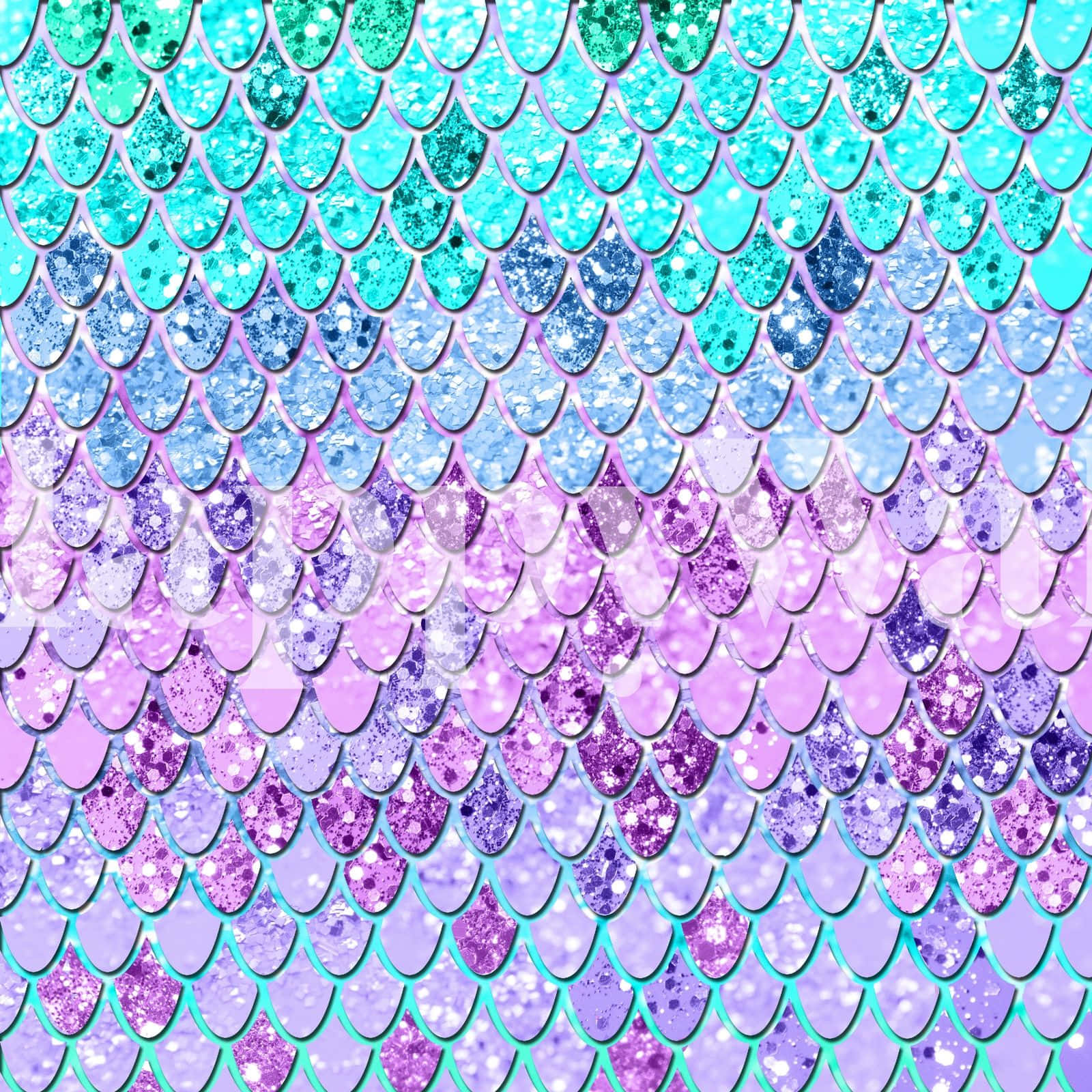 Mermaid Glitter In Colorful Sparkling Gradient