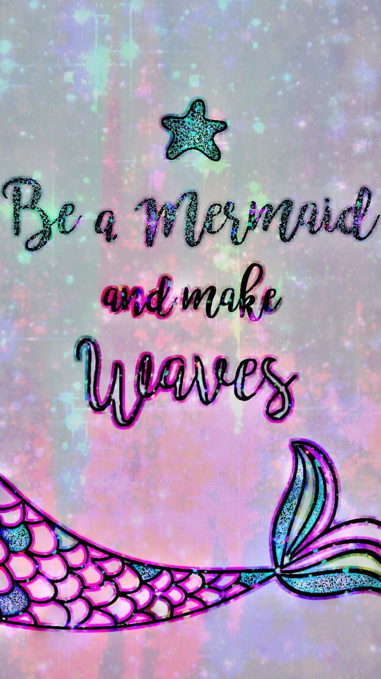 Mermaid Glitter Tail And Quote
