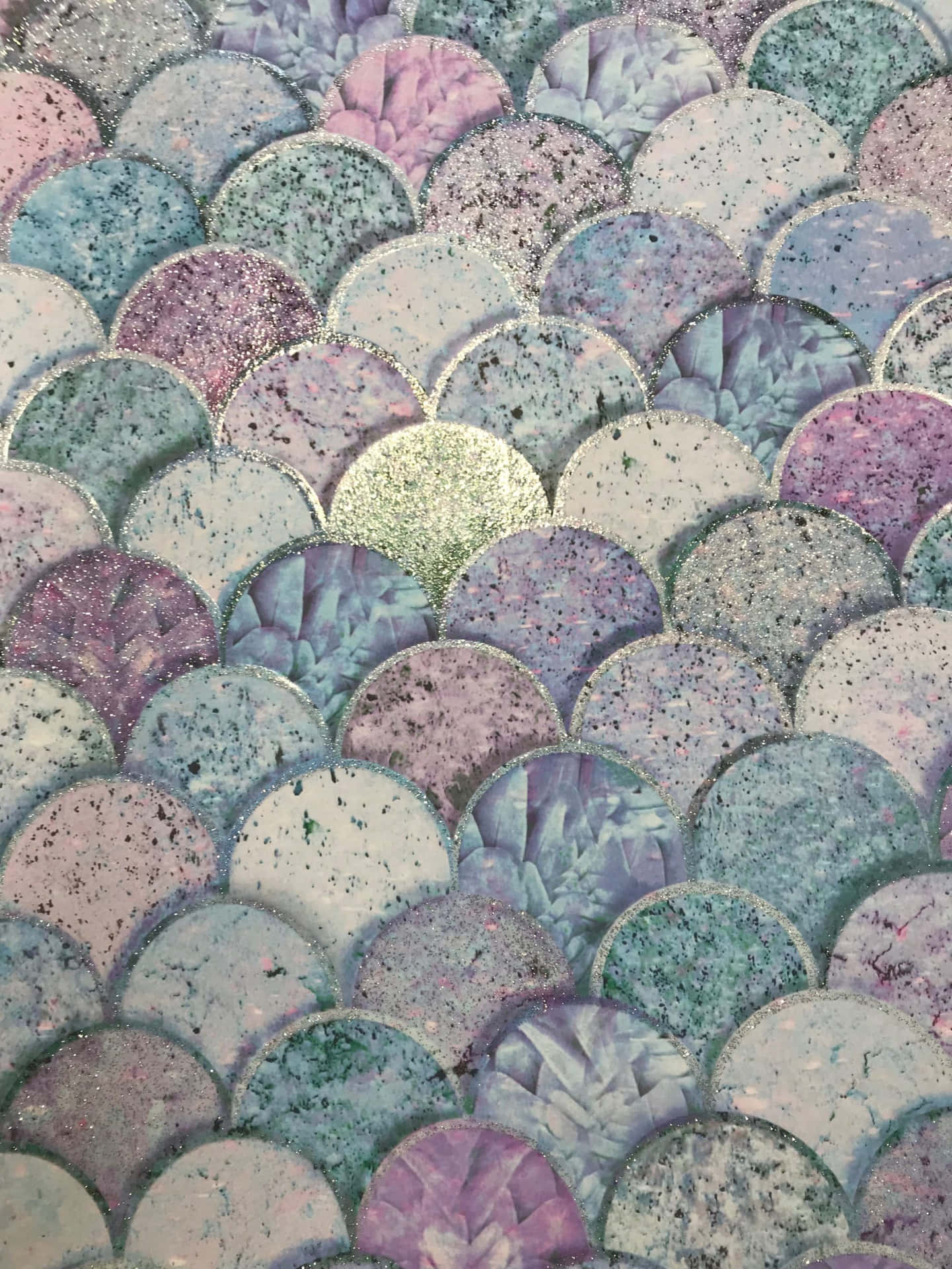 Mermaid Glitters With Silver Outlines