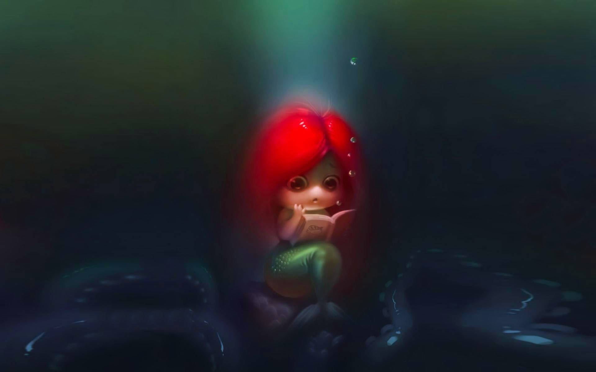 Mermaid Little Girl Background