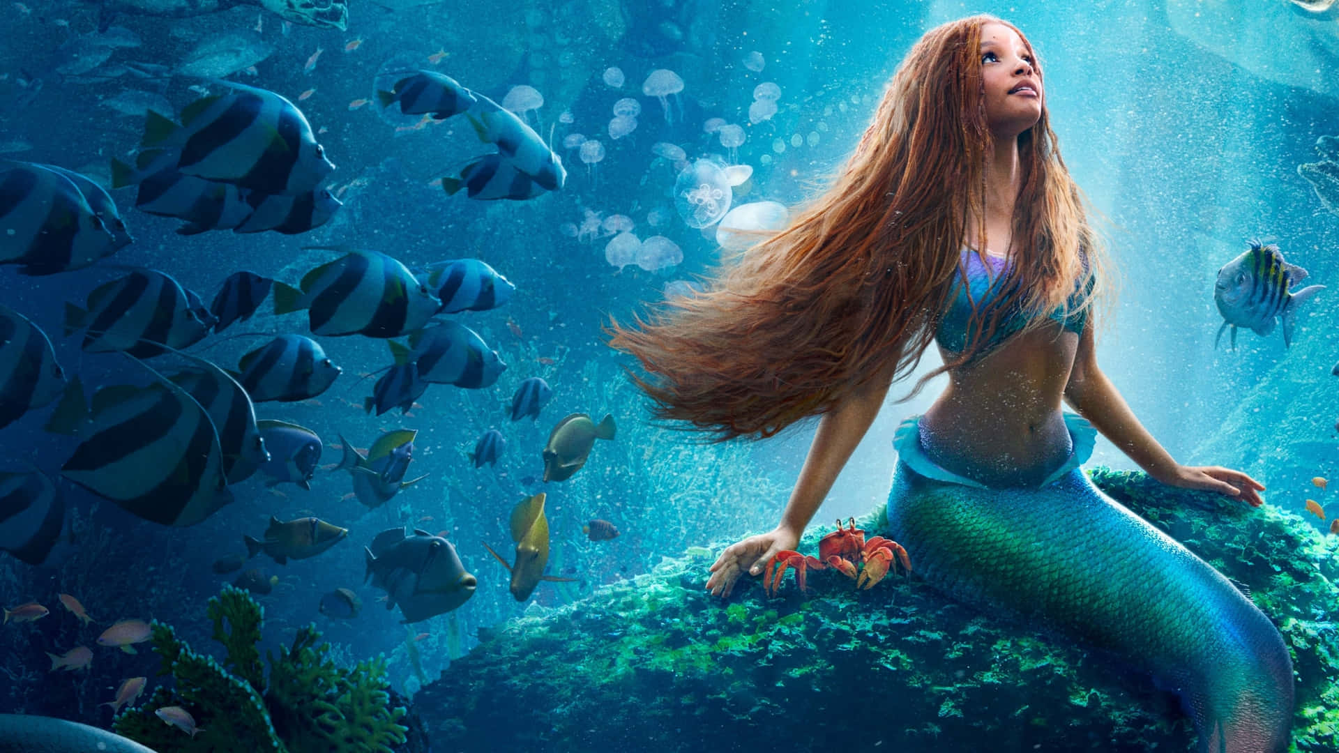 Mermaid_ Underwater_ Scene Background