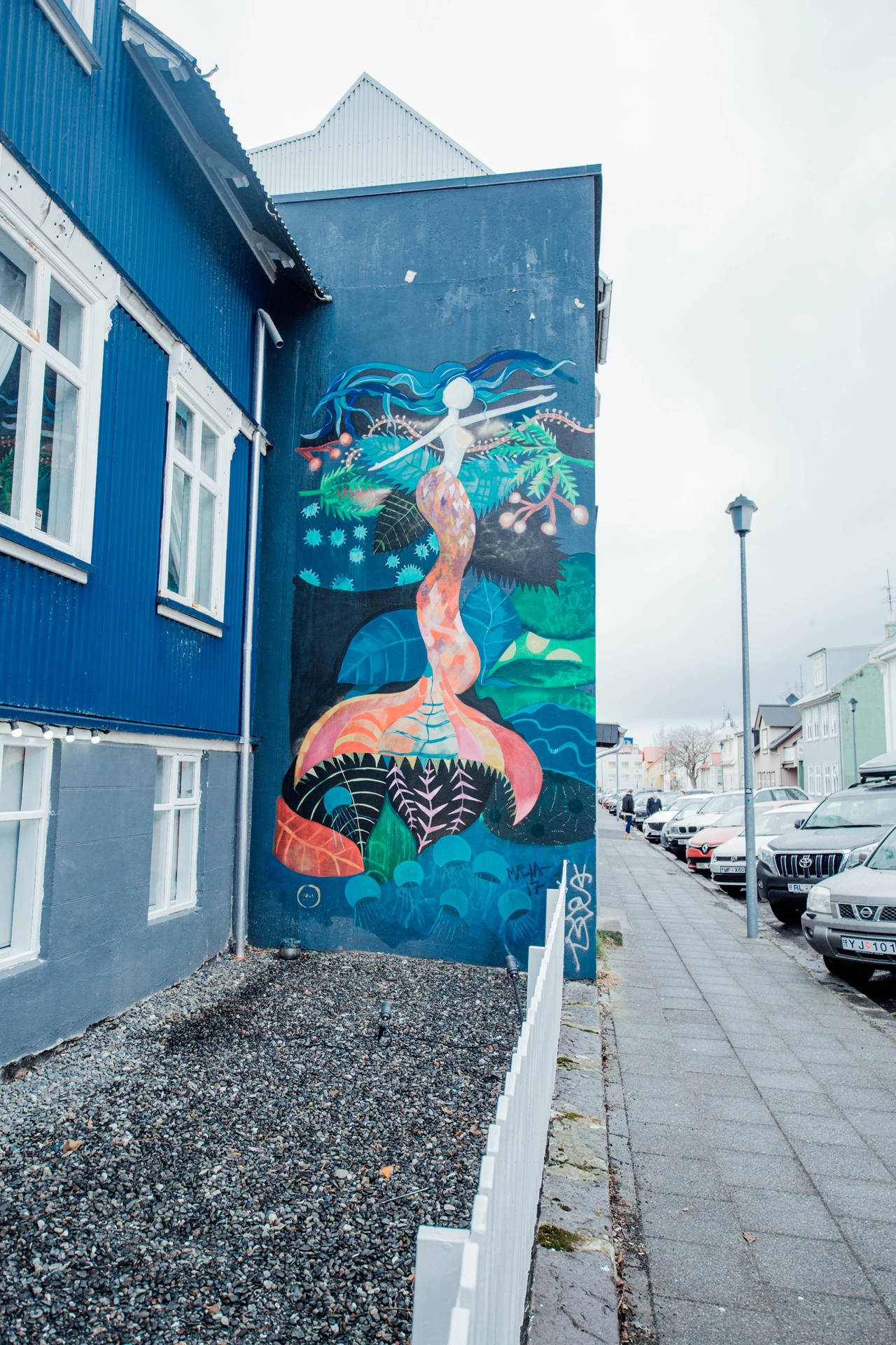 Mermaid Wall Painting Background