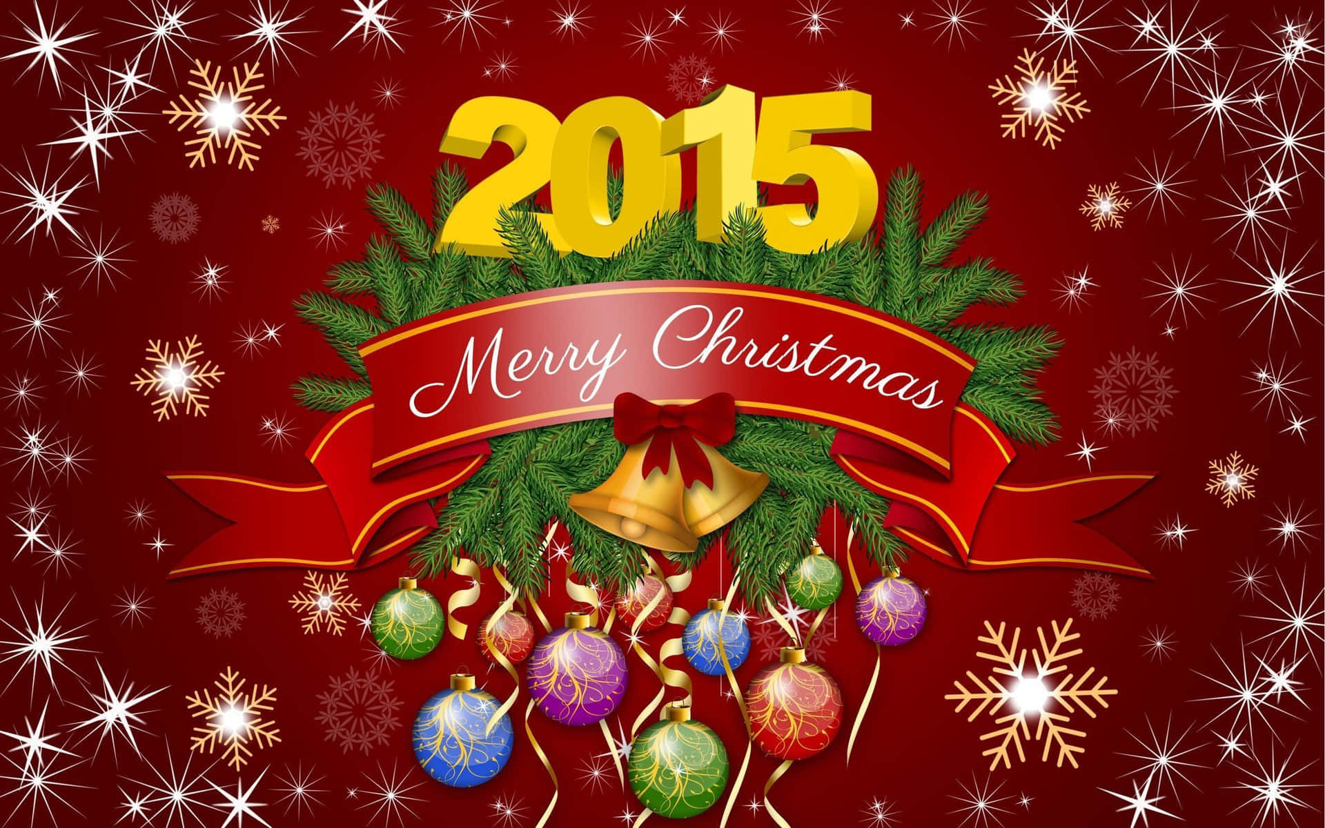 Merry Christmas 2015 Greeting Card Background