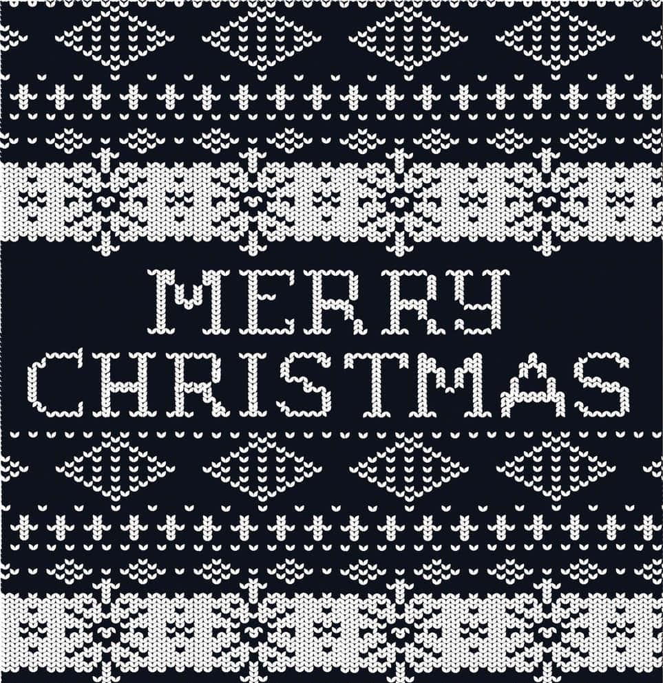 Merry Christmas Black Sweater Design