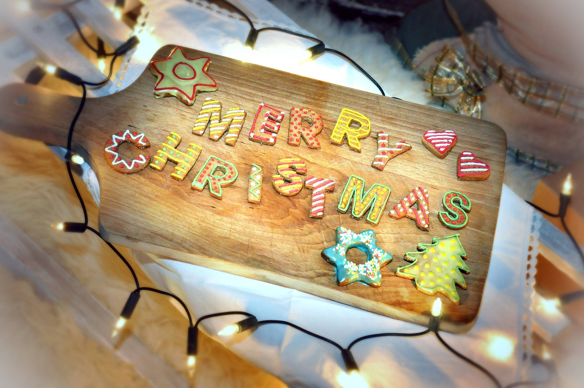 Merry Christmas Cookies Background