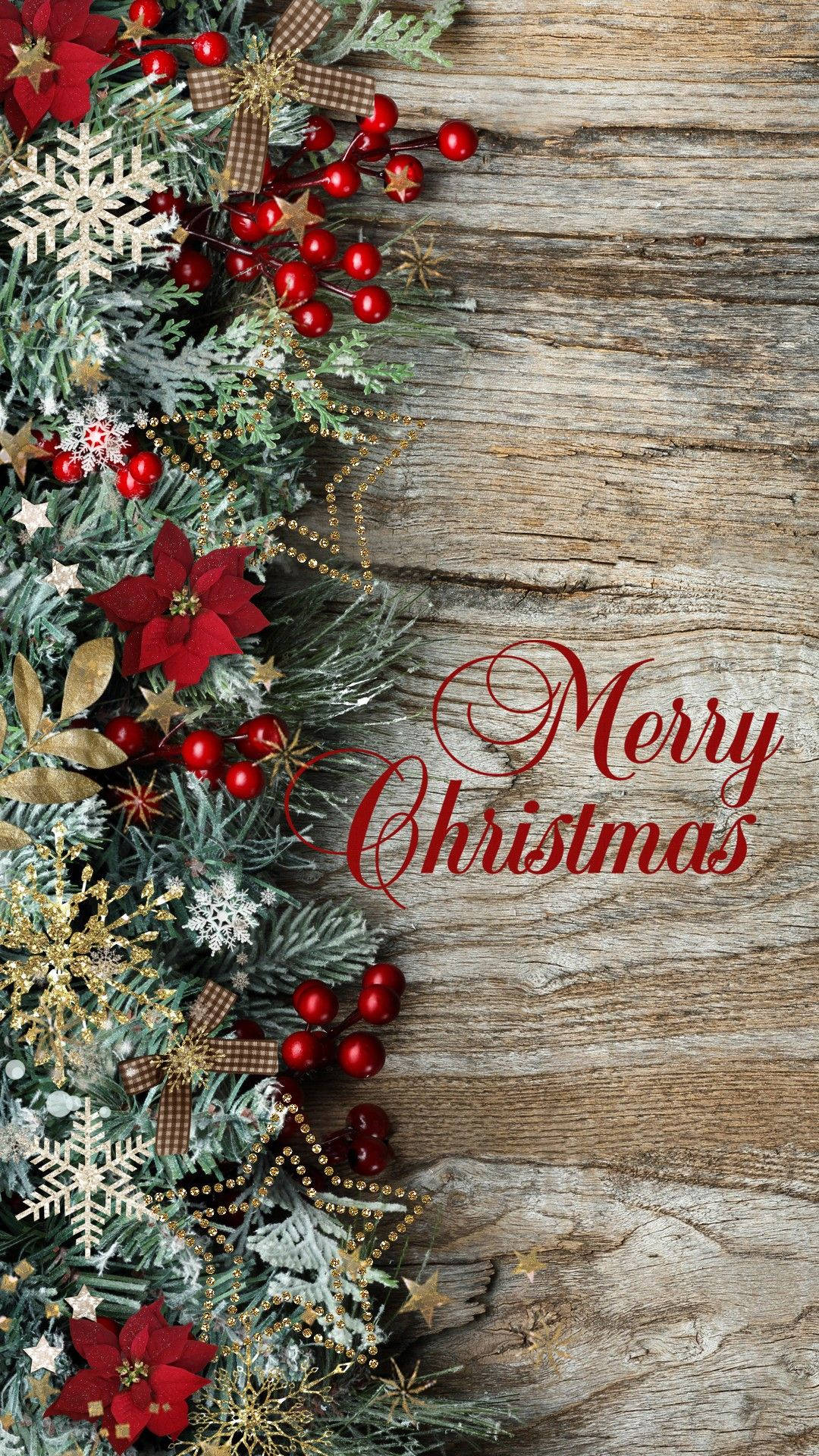 Merry Christmas Greeting Phone Background