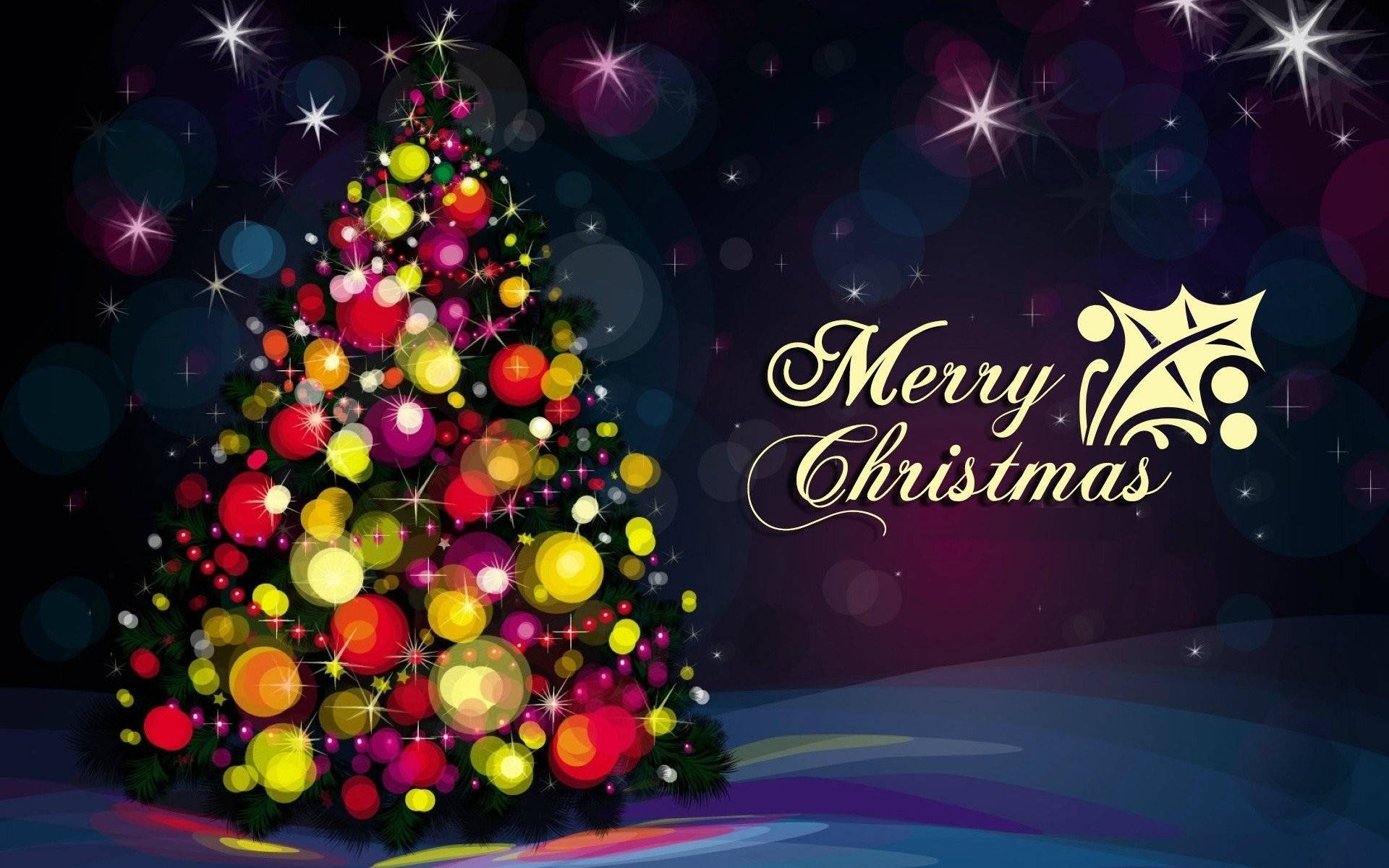 Merry Christmas Tree Hd Background