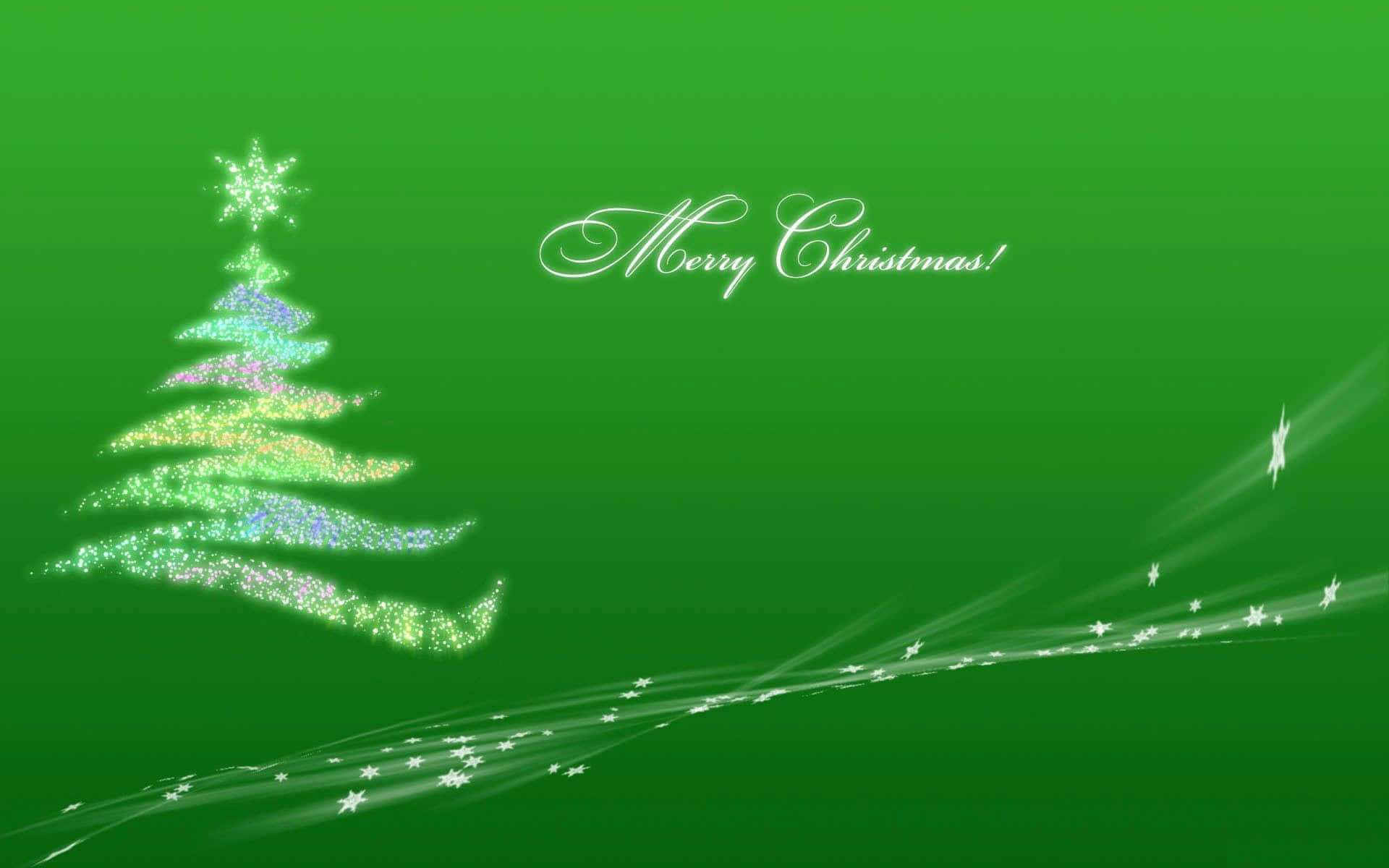 Merry Christmas Wallpaper - Green Background Background