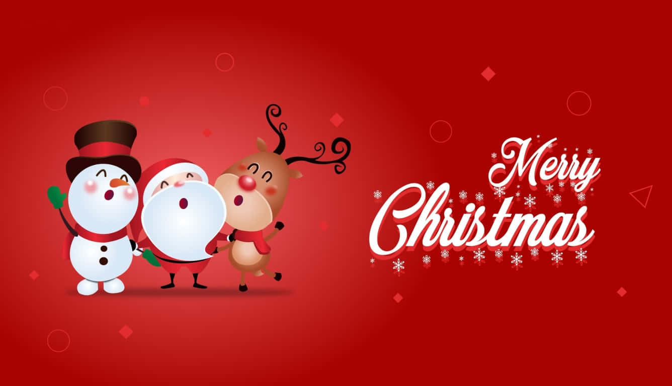 Merry Christmas Wallpaper With Santa And Santa Claus Background