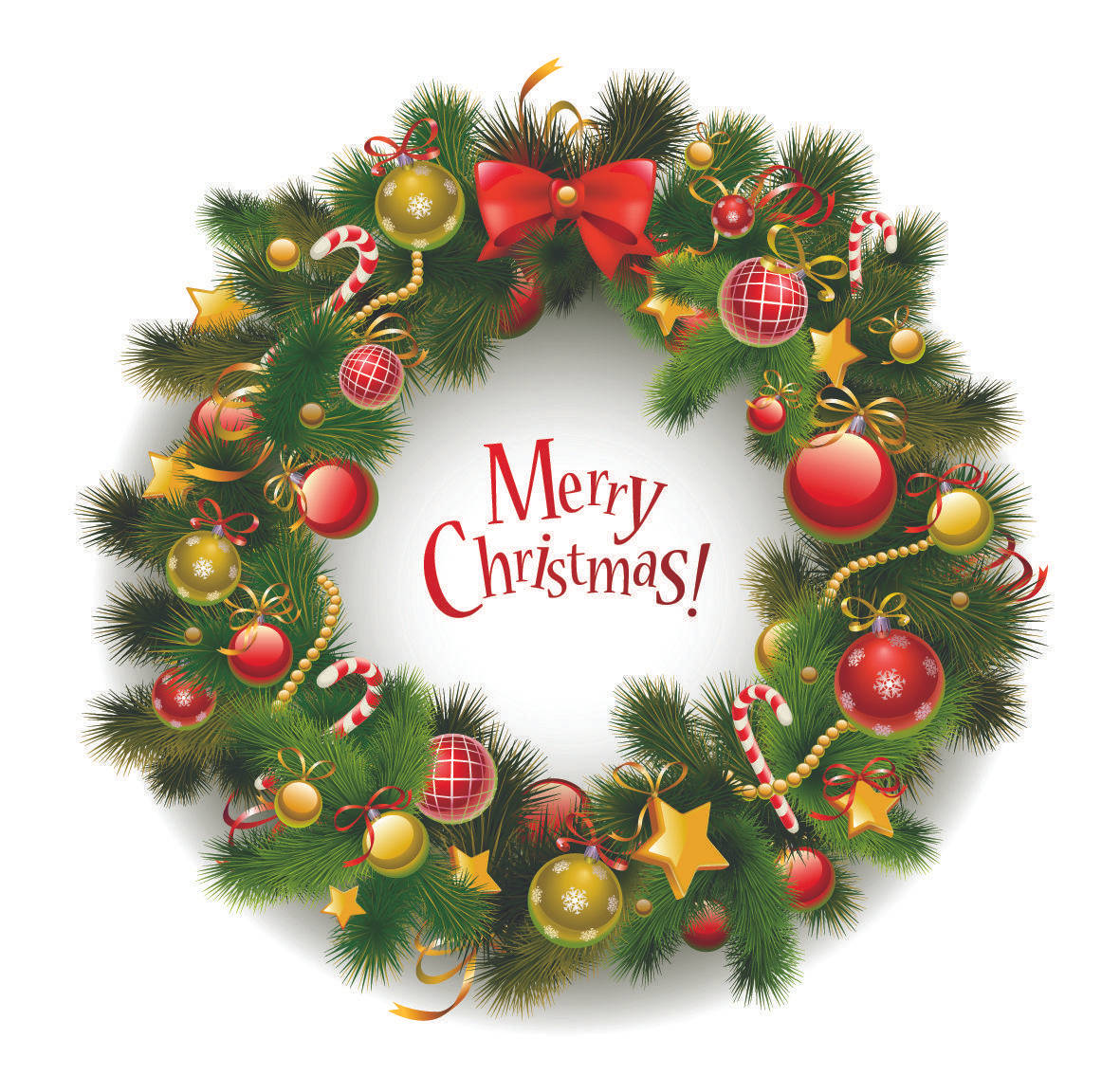 Merry Christmas Wreath Graphic Background