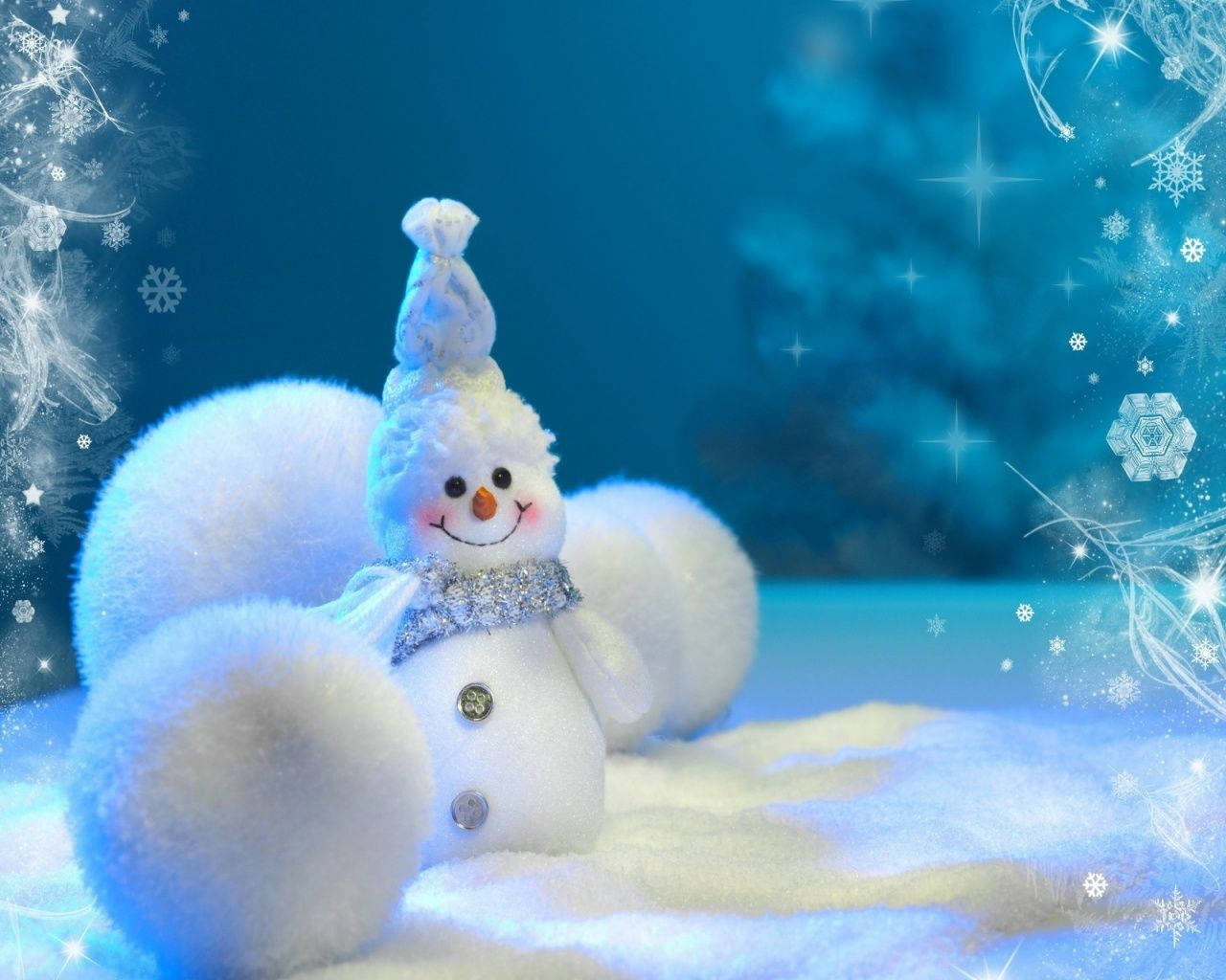 Merry Snowman Background