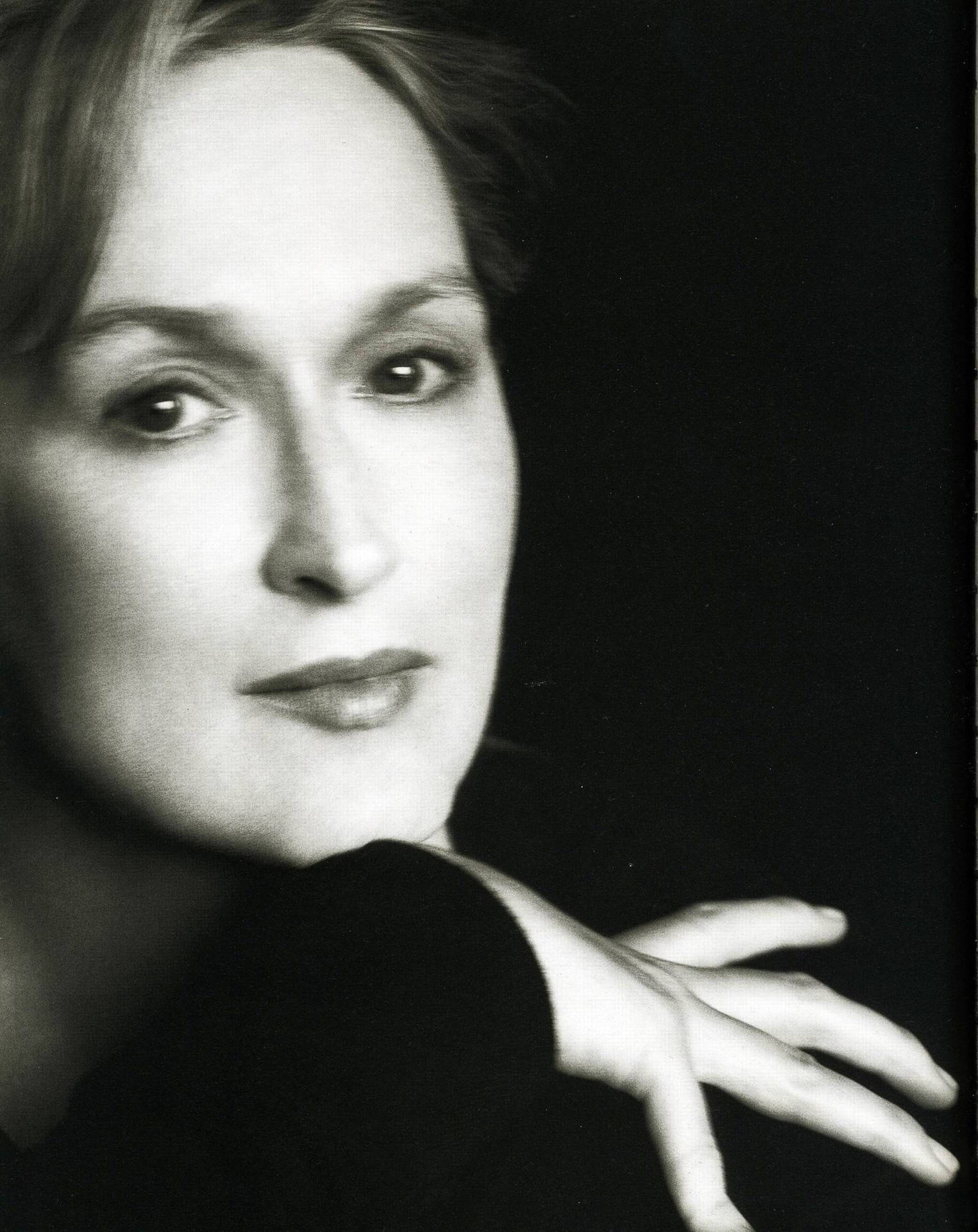 Meryl Streep Black And White Photo