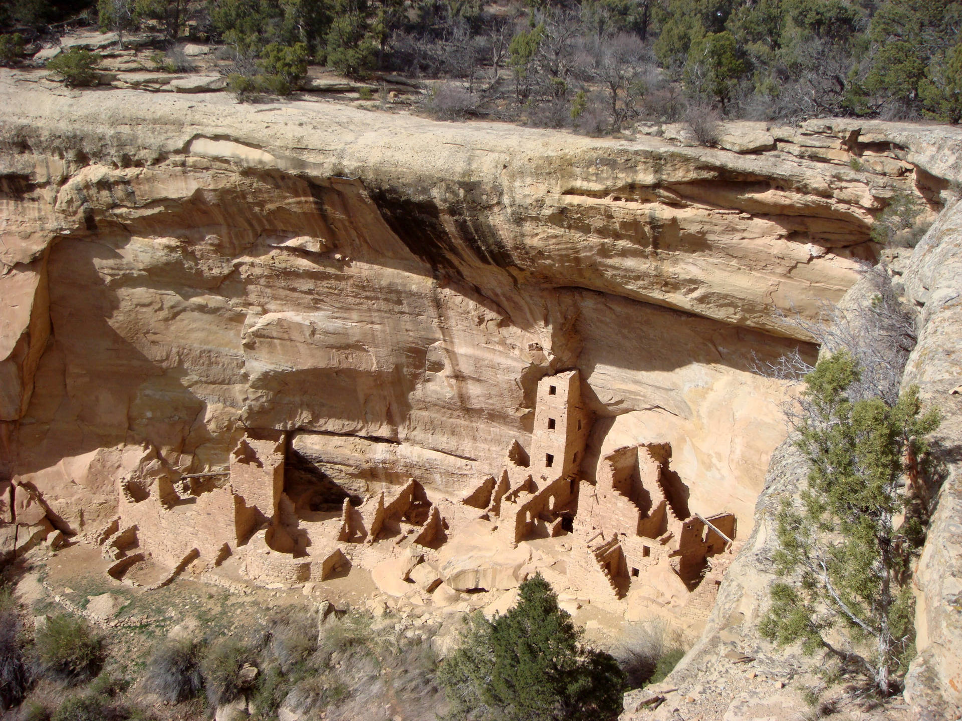 Mesa Verde Rock Formation And Ruins