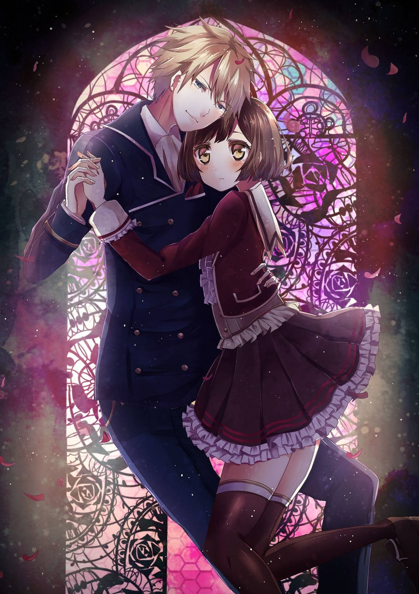 Mesmerizing Anime Dance Duo Background