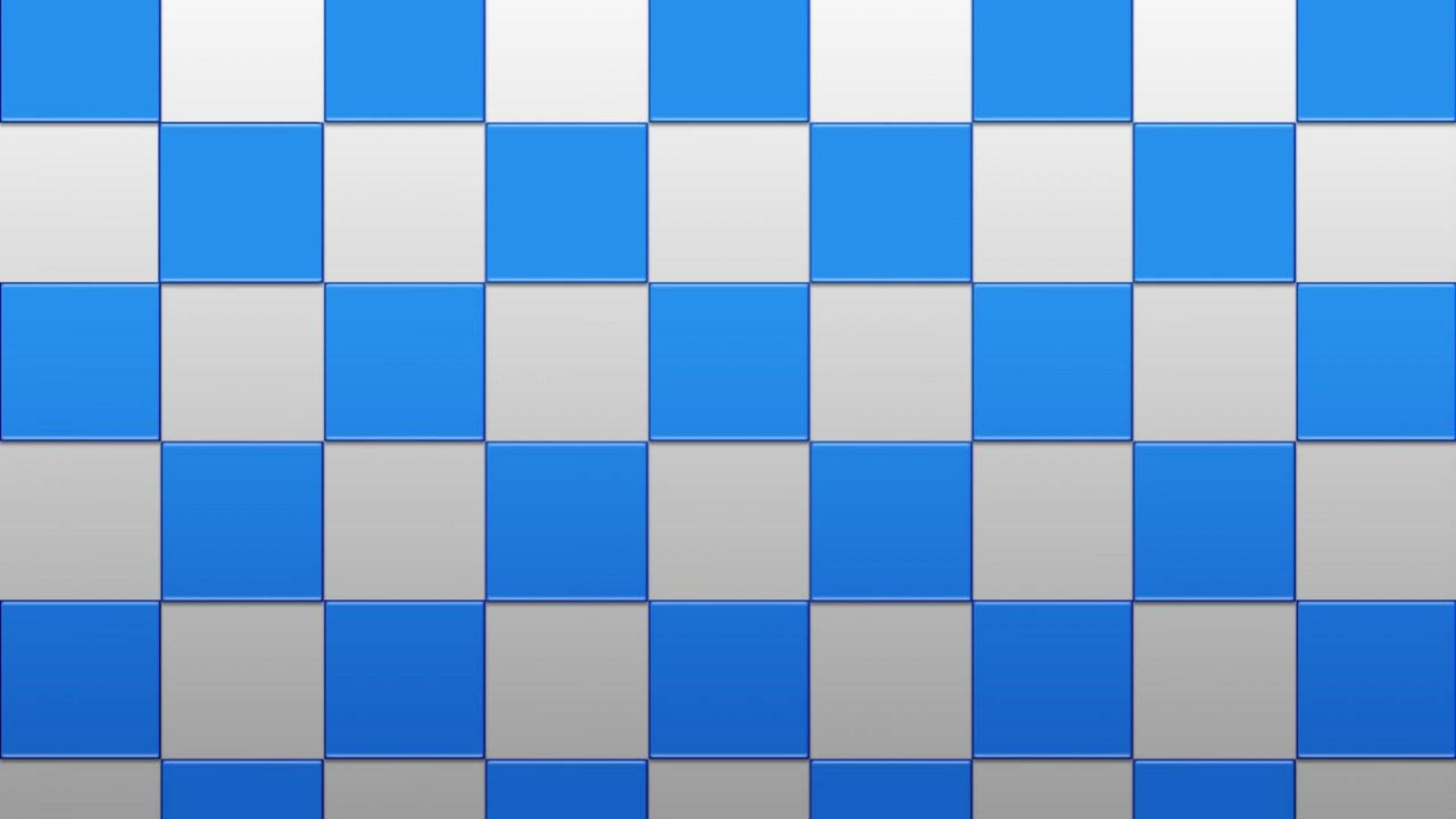 Mesmerizing Blue And White Checkered Squares Pattern Background