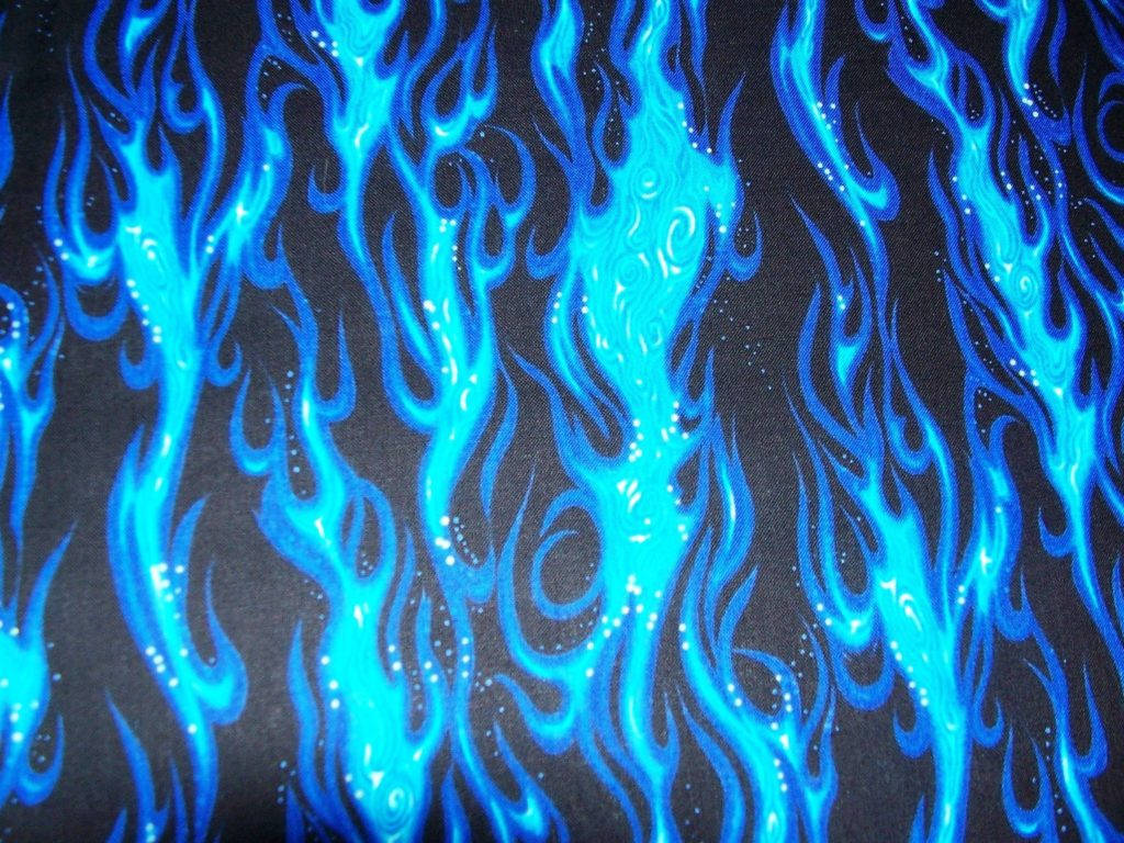 Mesmerizing Blue Fire Flames Background