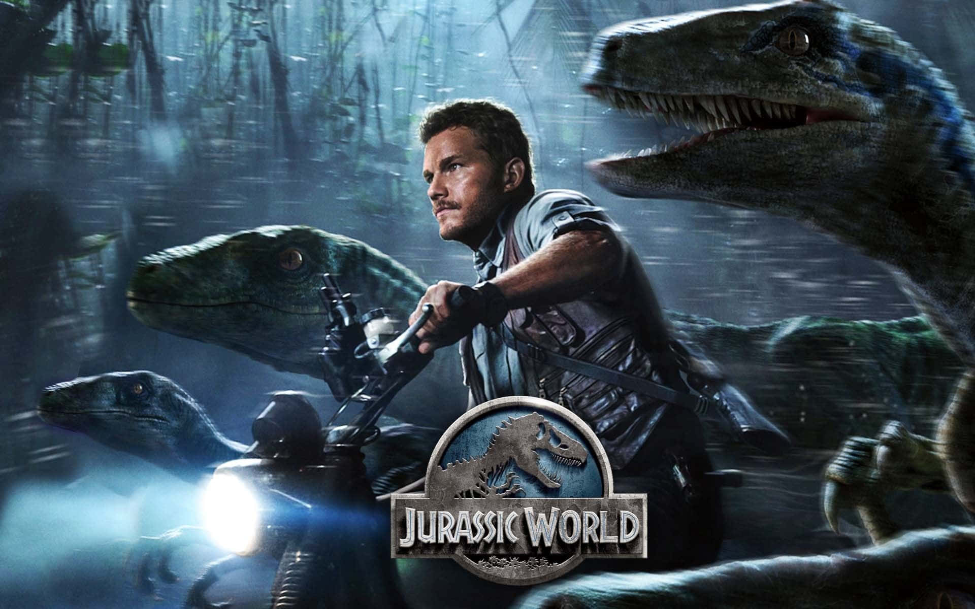 Mesmerizing Blue Jurassic World Digital Art Cover Background