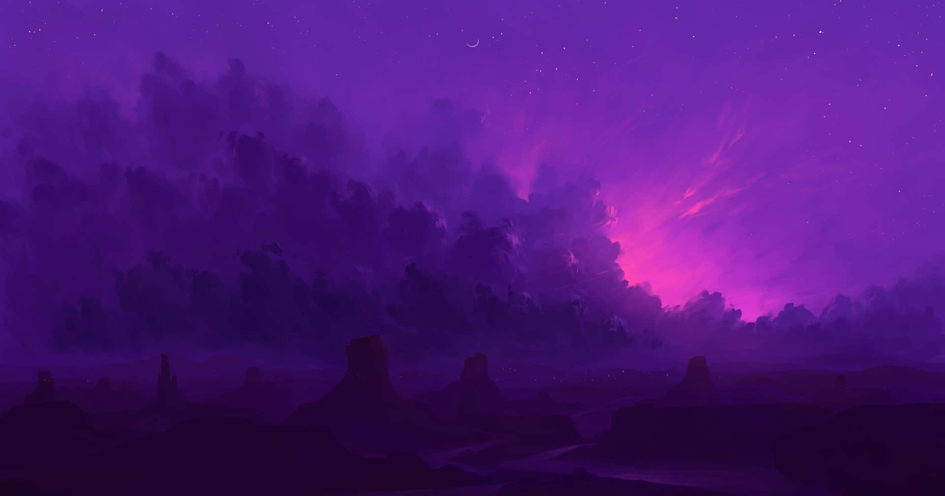 Mesmerizing Cloudscape At Sunset Background