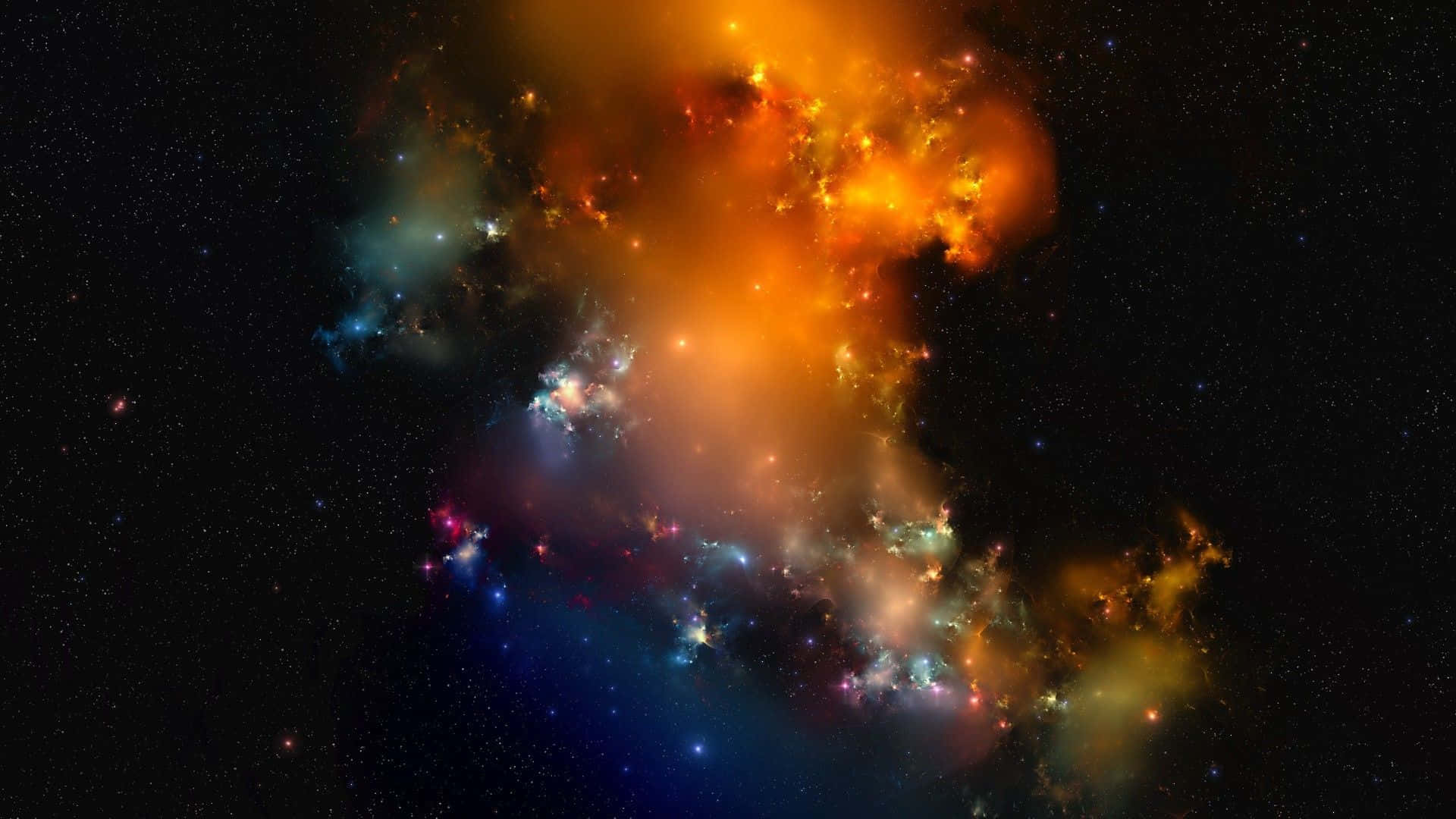 Mesmerizing Colorful Space Nebula Background