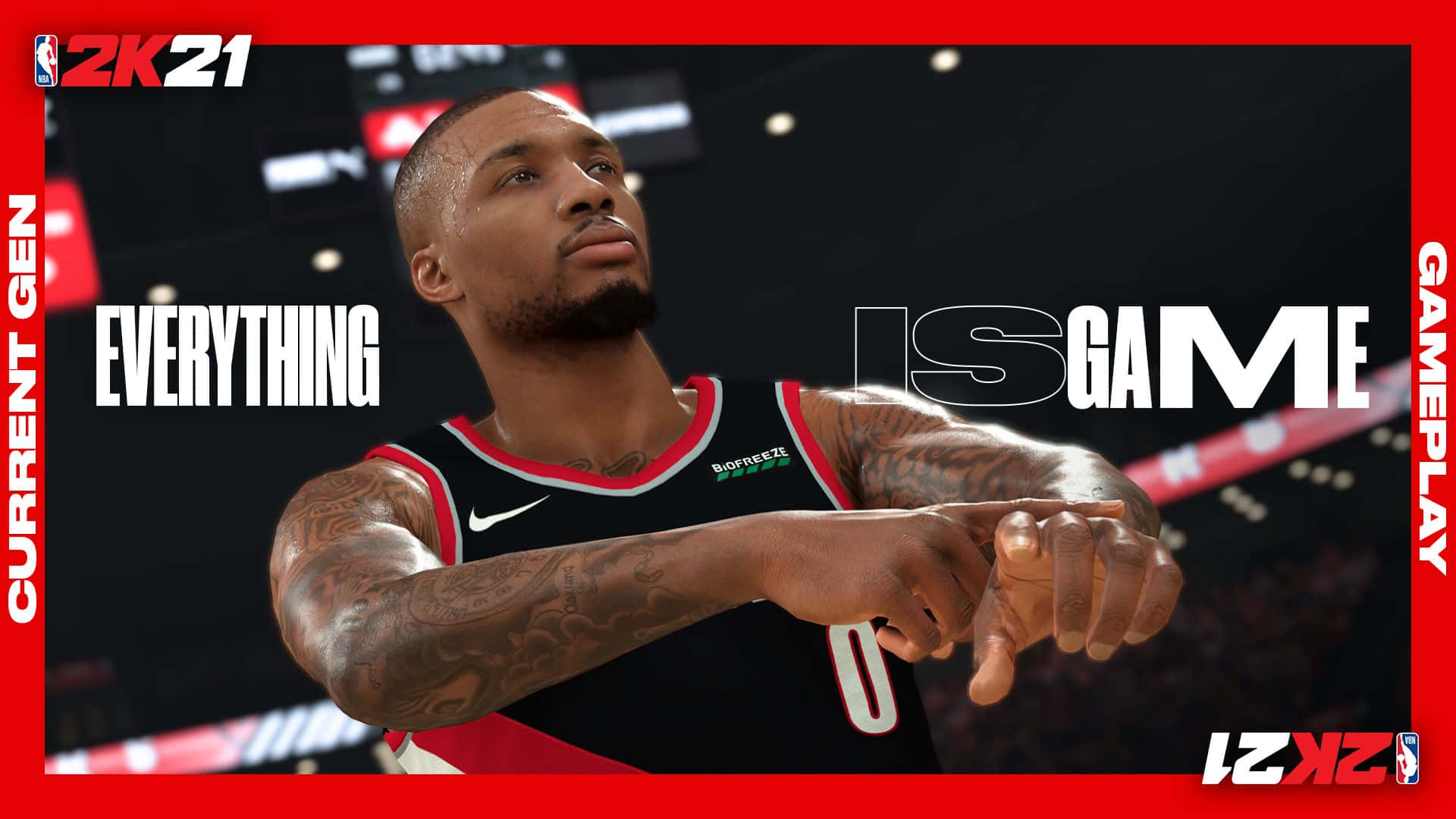 Mesmerizing Gameplay Action Shot From Nba 2k21 Background