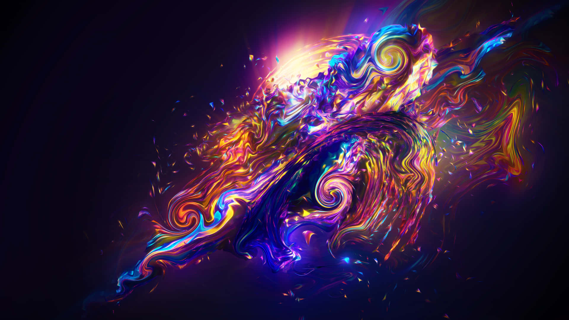 Mesmerizing Hyperbolic Colorful Swirls Background