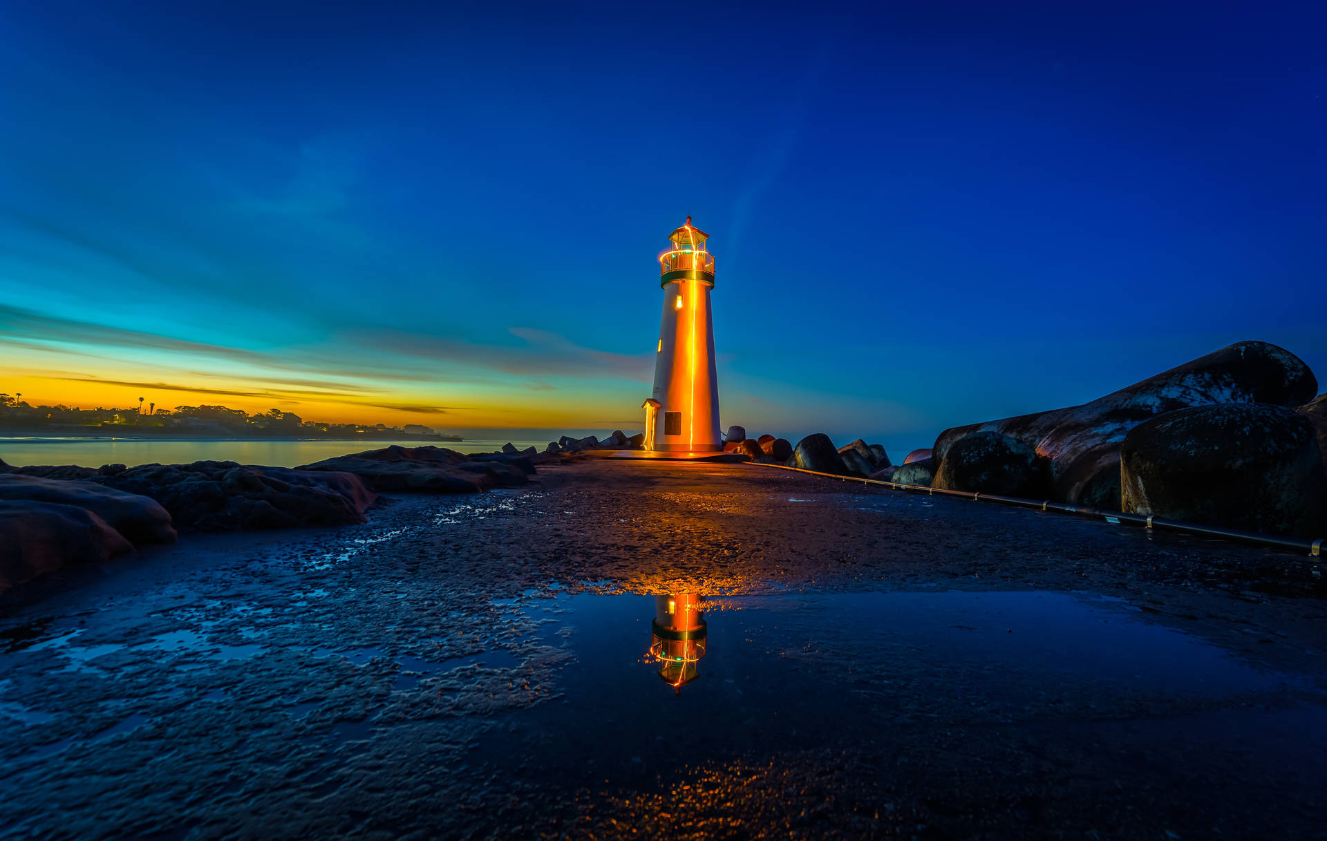 Mesmerizing Lighthouse Dark 4k Background