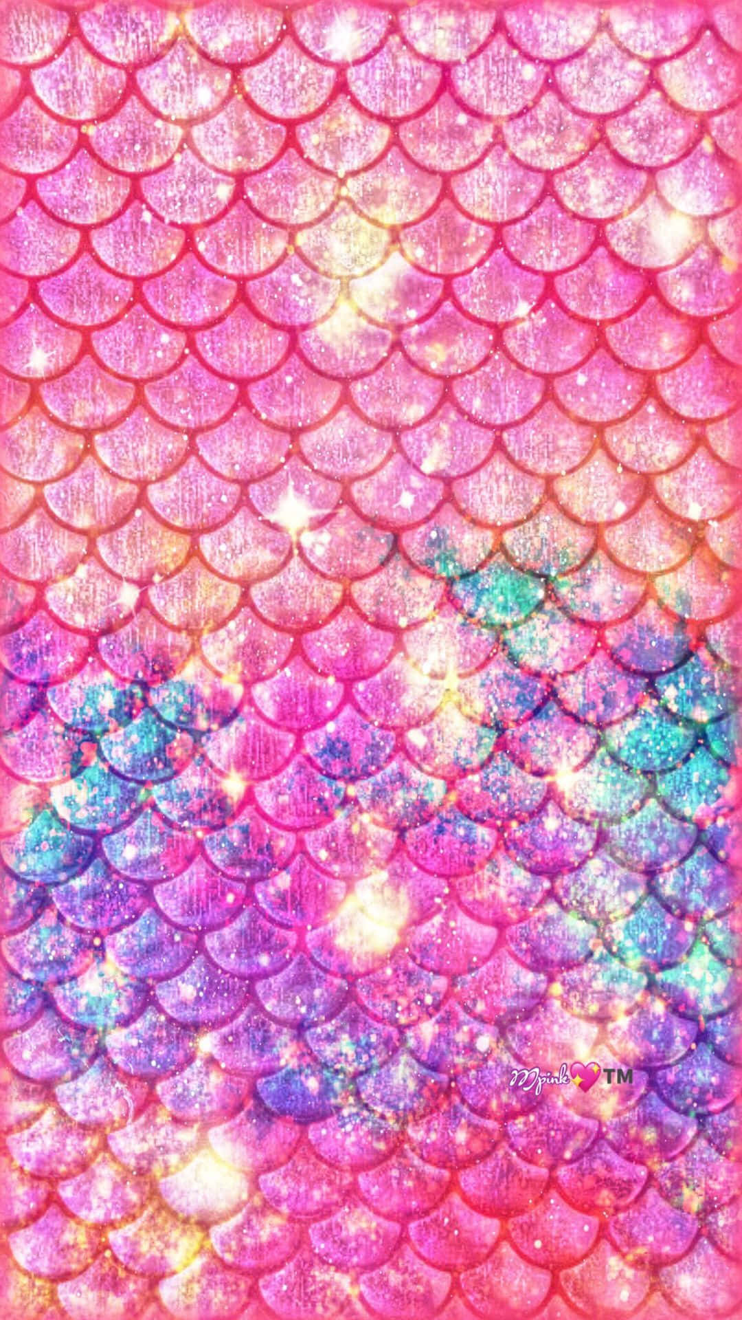 Mesmerizing Mermaid Glitter Pattern Background