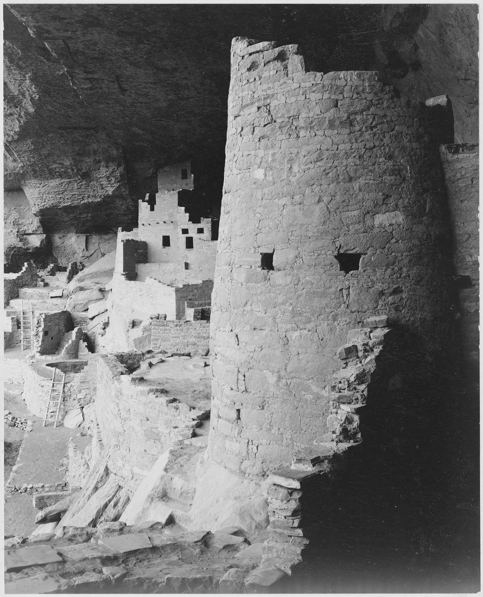 Mesmerizing Monochrome View Of Mesa Verde