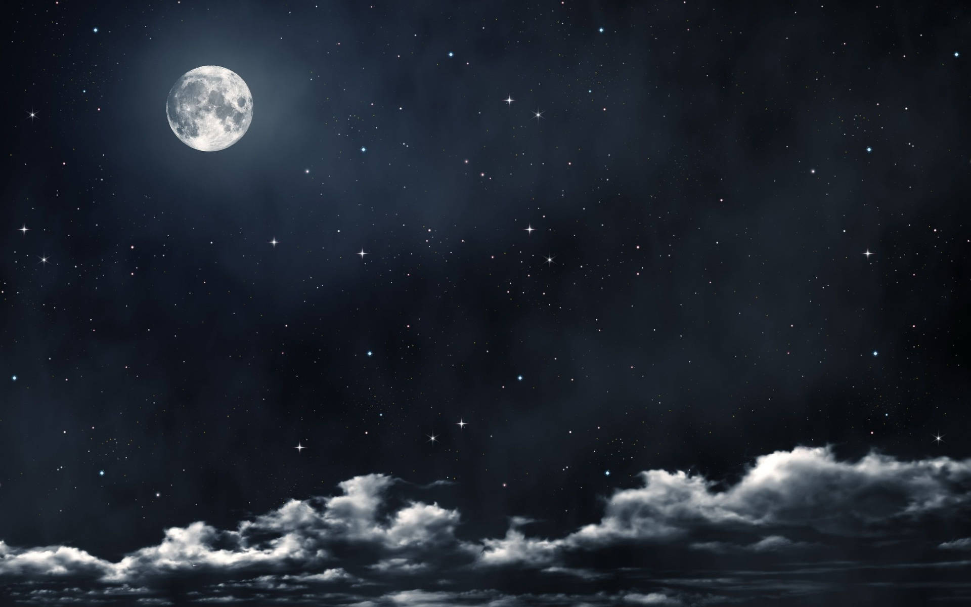 Mesmerizing Moonlit Sky Background