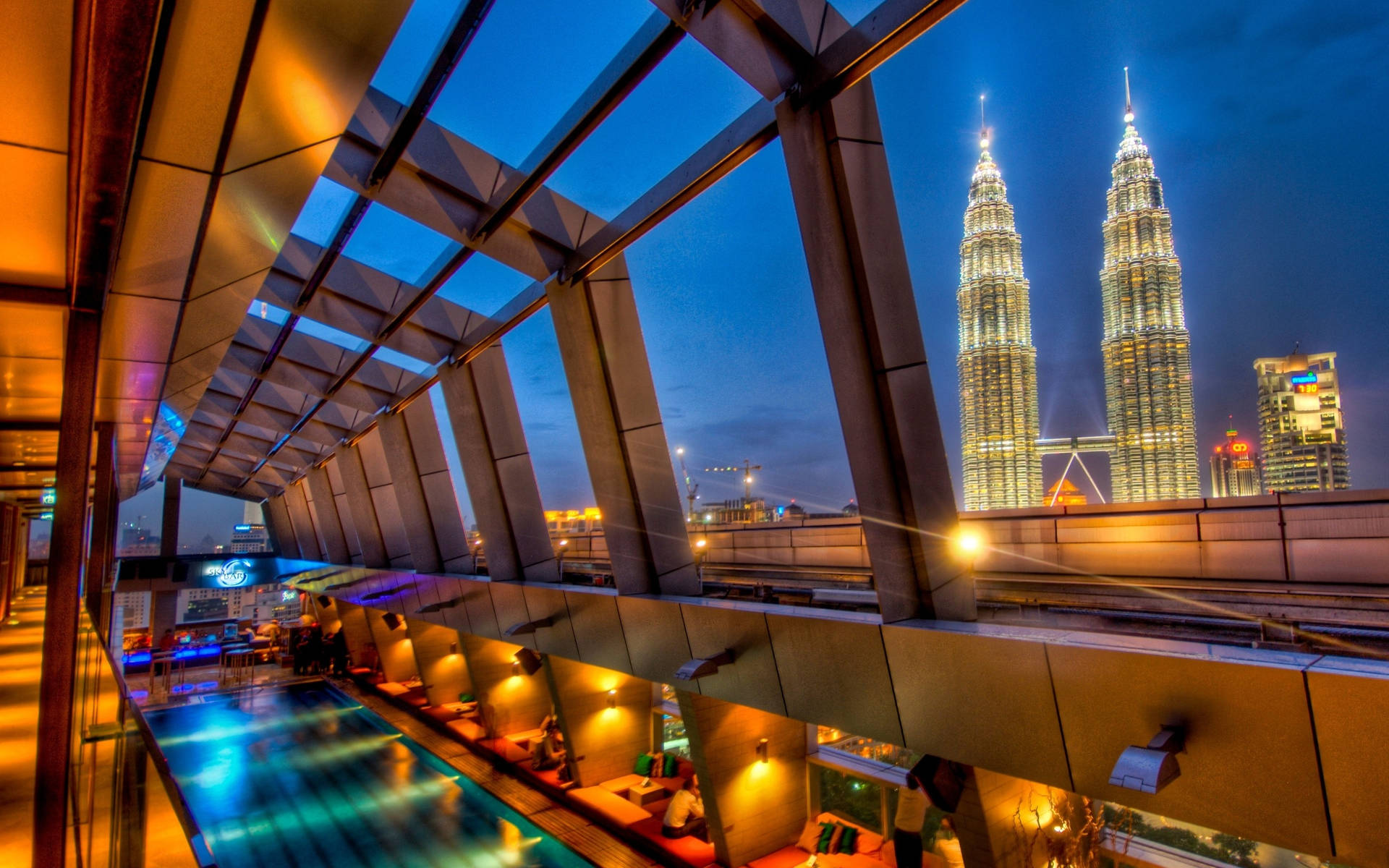Mesmerizing Night View From Skybar In Kuala Lumpur