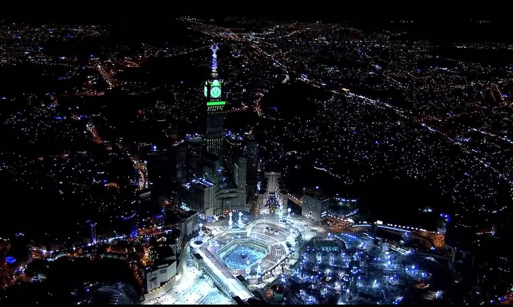 Mesmerizing Night View Of Masjid Al-haram, Makkah Hd