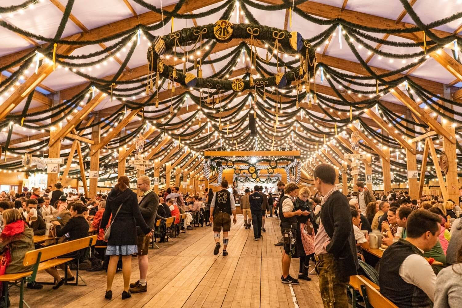 Mesmerizing Oktoberfest Tent Background