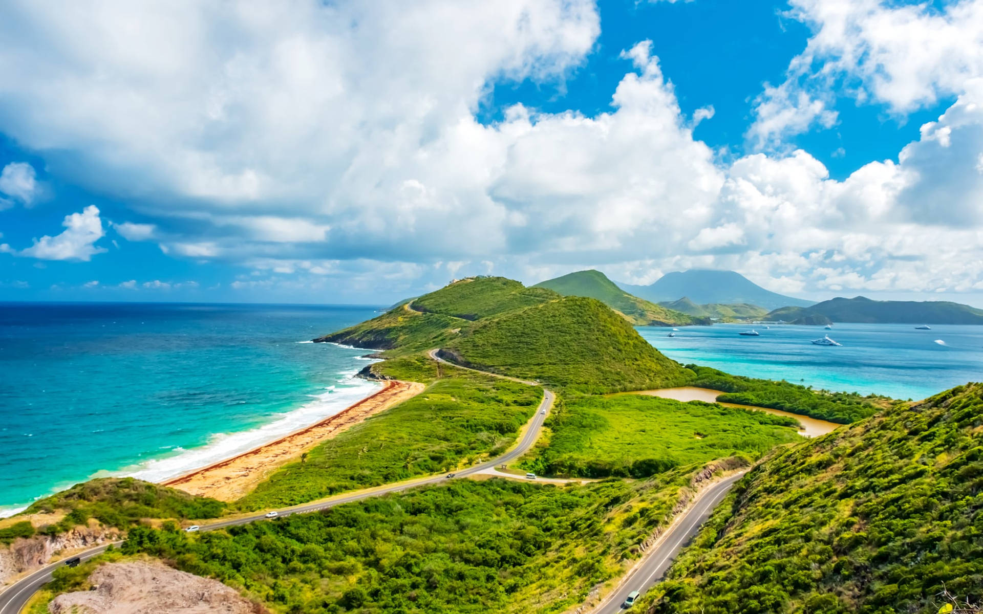 Mesmerizing St Kitts And Nevis Island Background