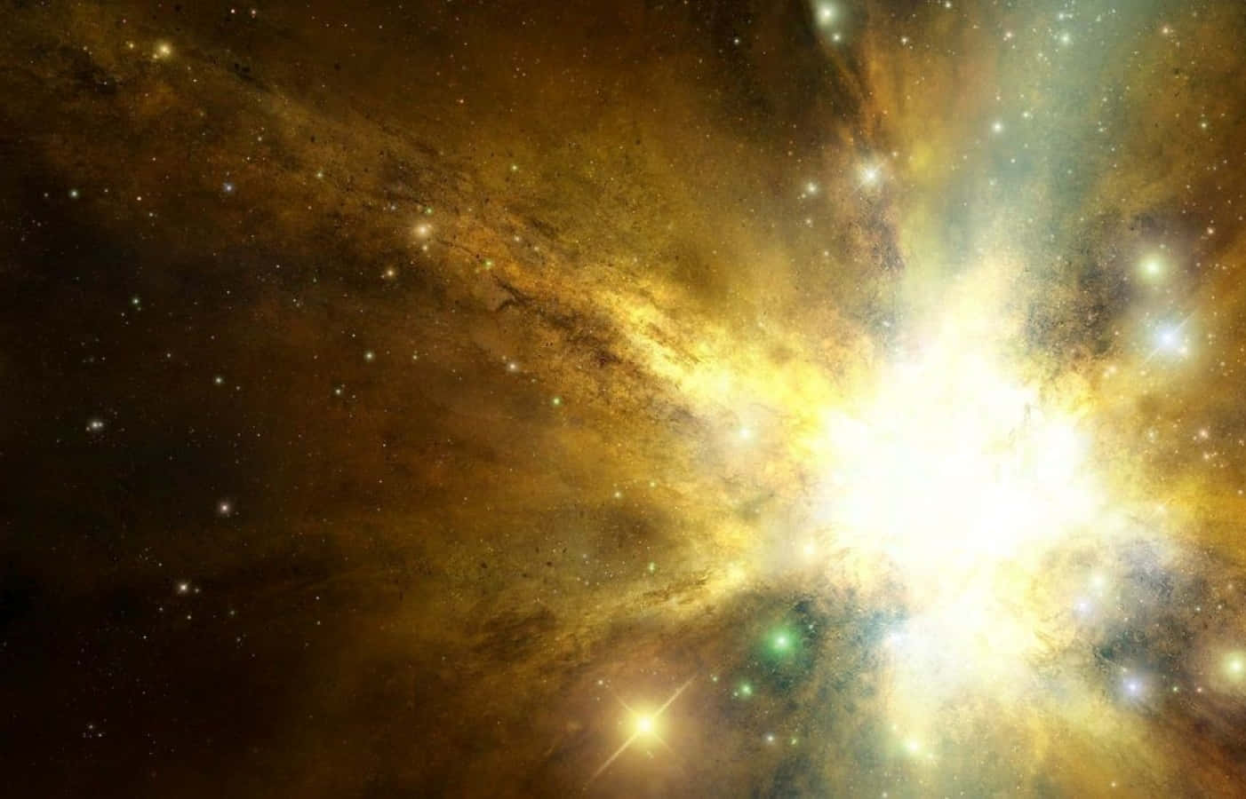 Mesmerizing Yellow Galaxy Background