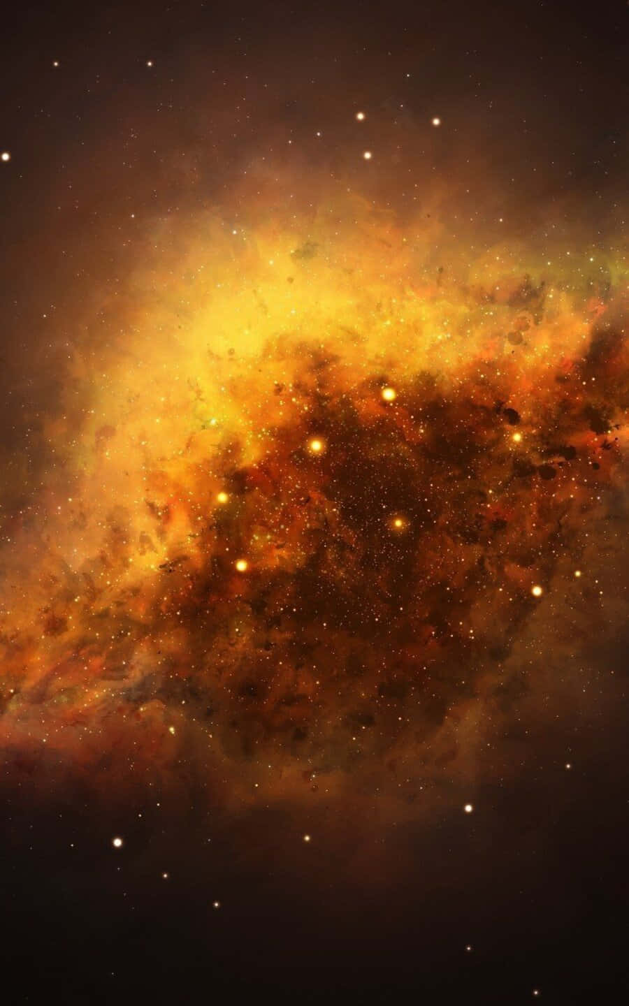 Mesmerizing Yellow Galaxy Background