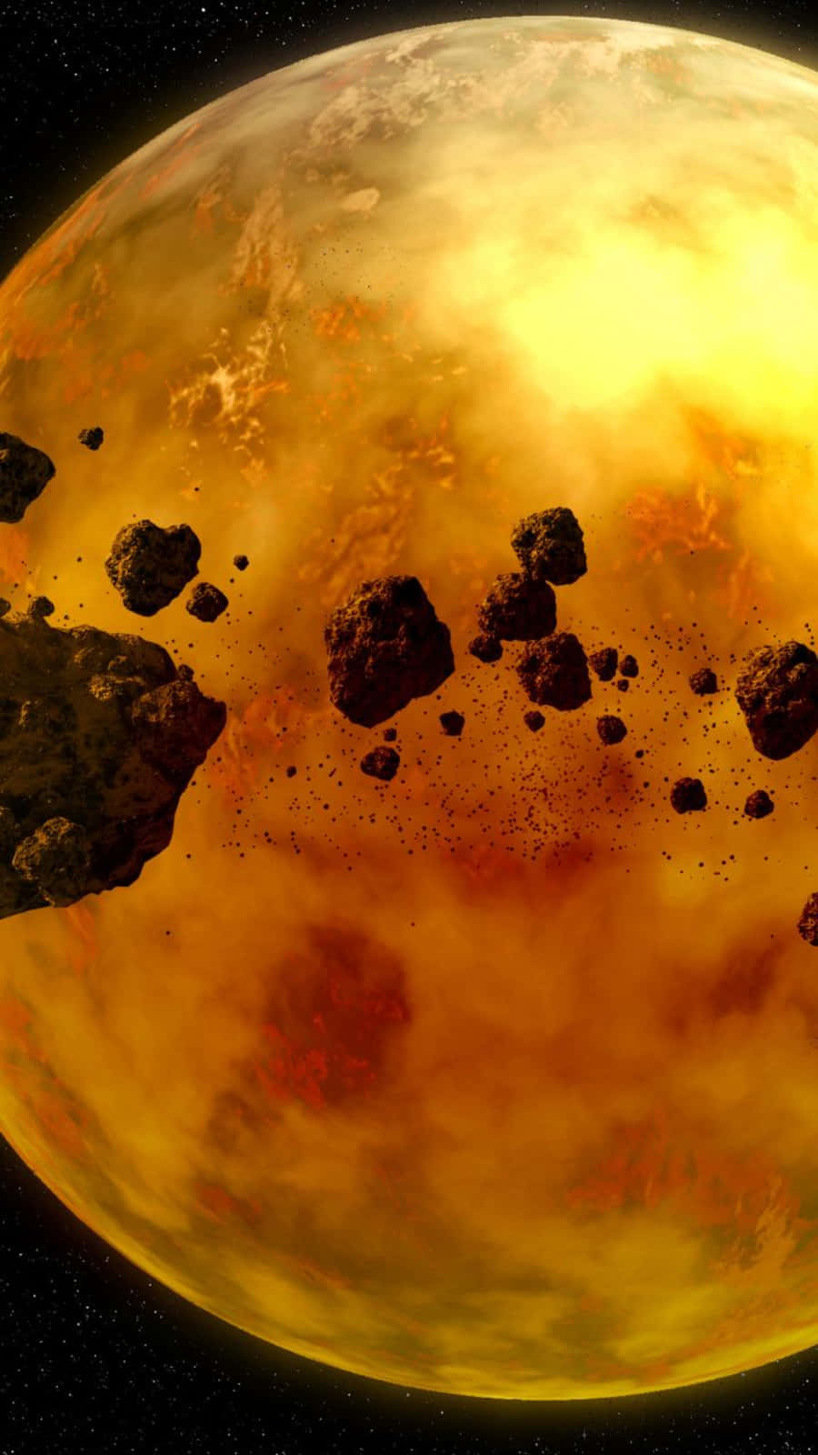 Mesmerizing Yellow Galaxy Background