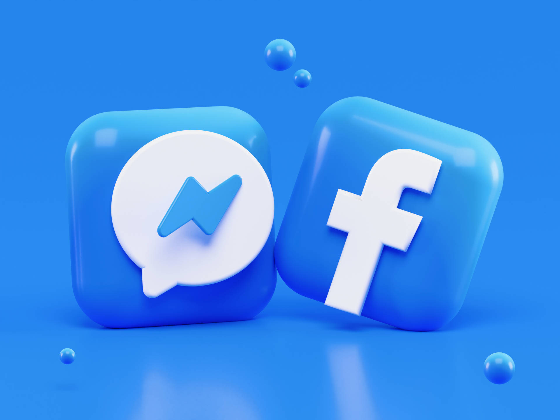 Messenger And Facebook Logos Animated Desktop Background