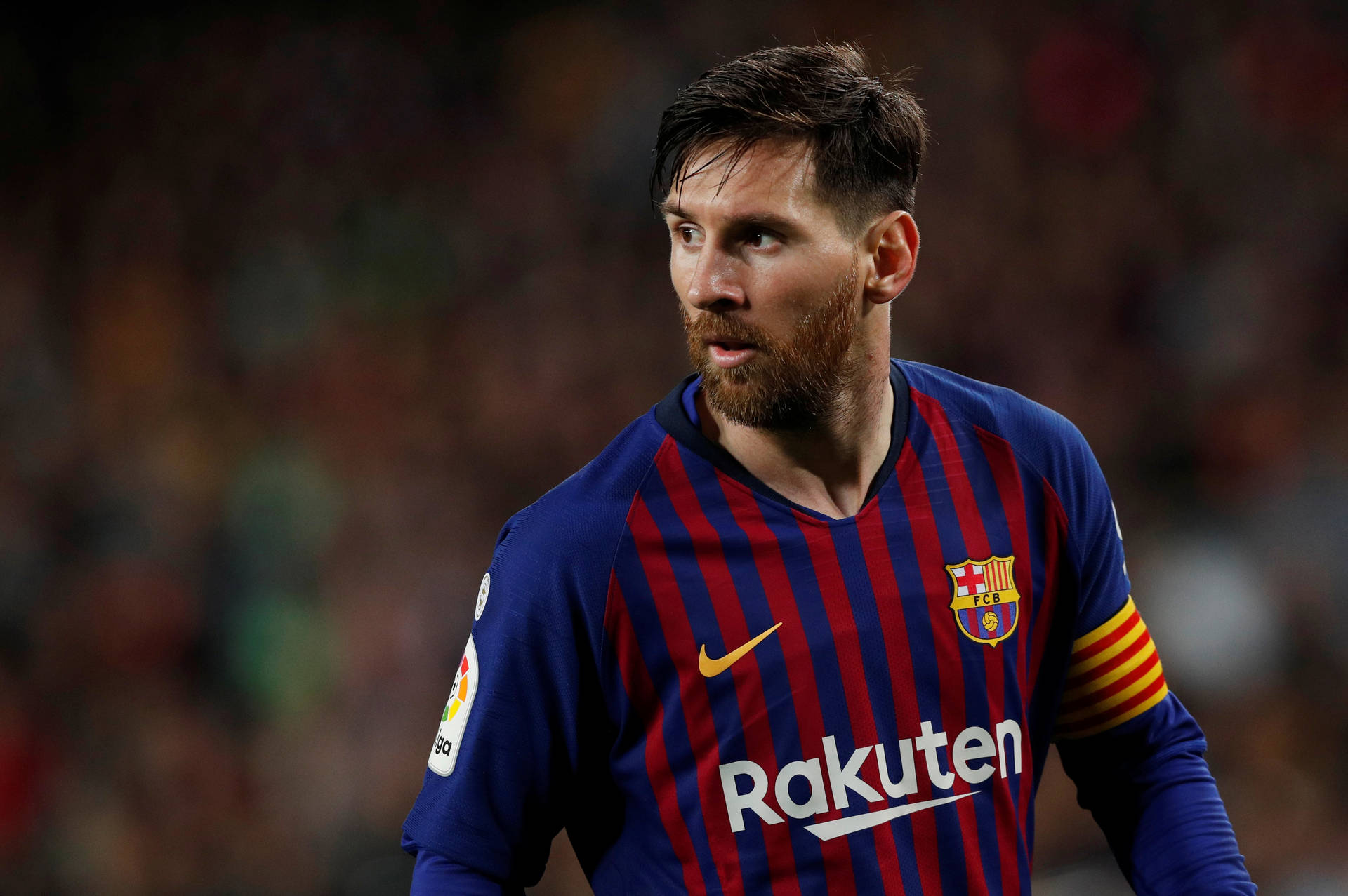 Messi 2020 Barcelona Rakuten Jersey Background