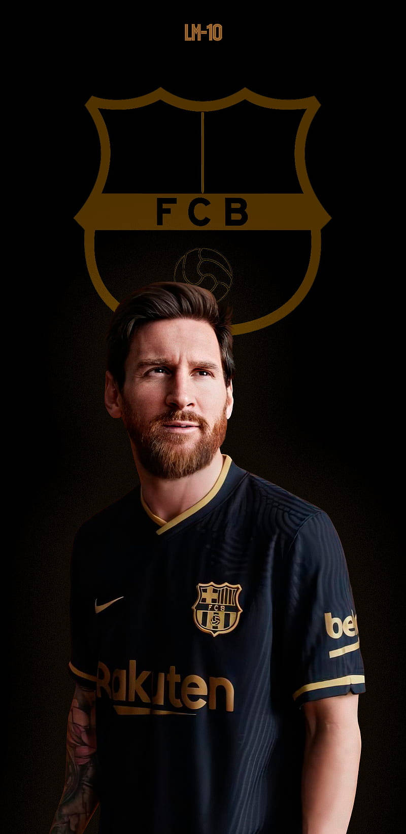 Messi 2021 Fcb Logo Background