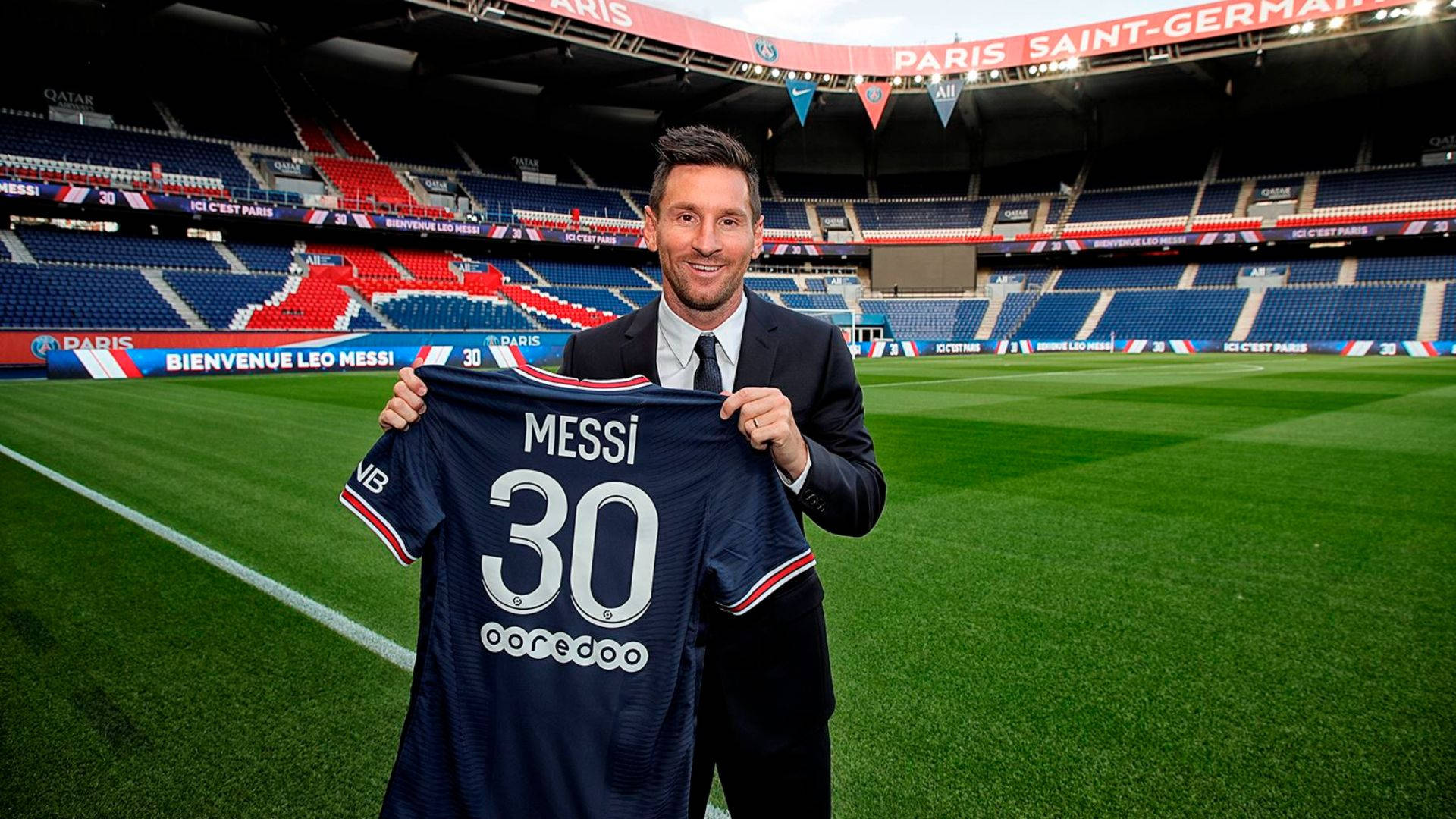 Messi 2021 Psg Reveal Background