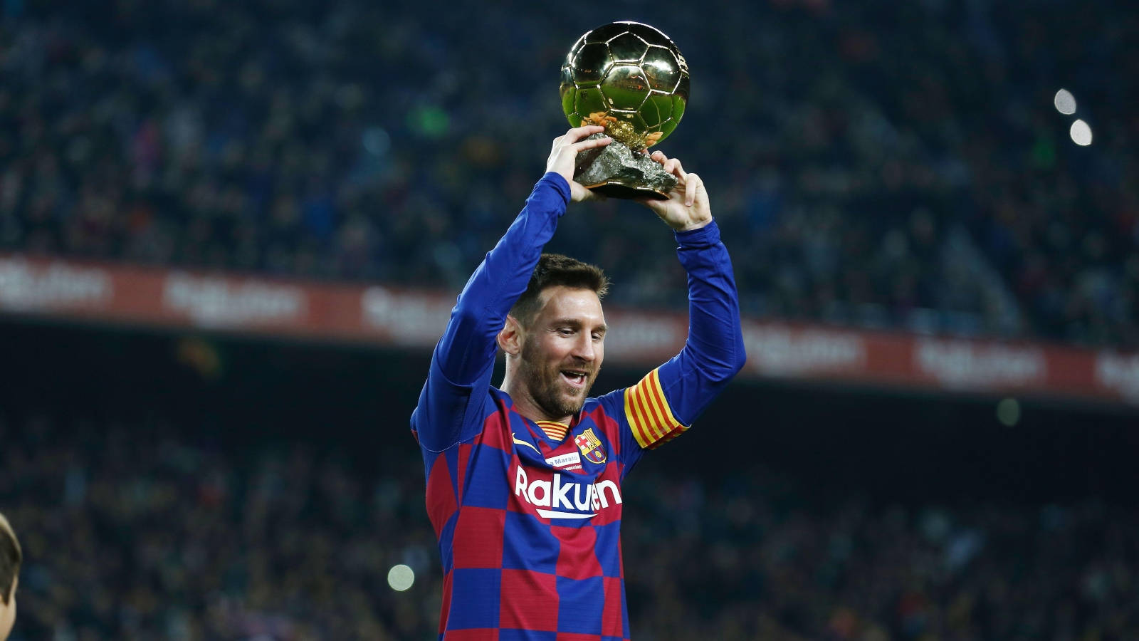 Messi 2021 Showing Ballon D'or Background