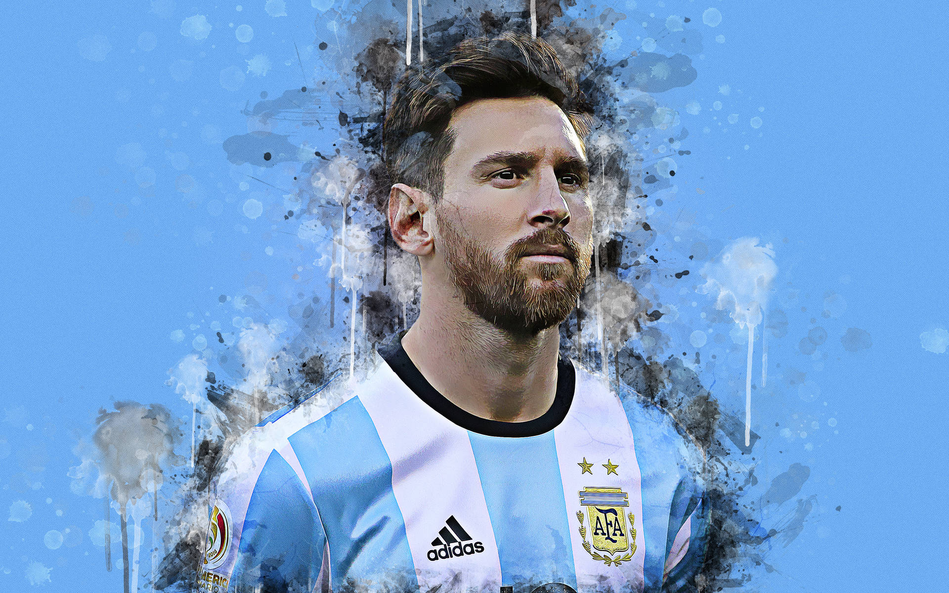 Messi 4k Ultra Hd Splatter Background