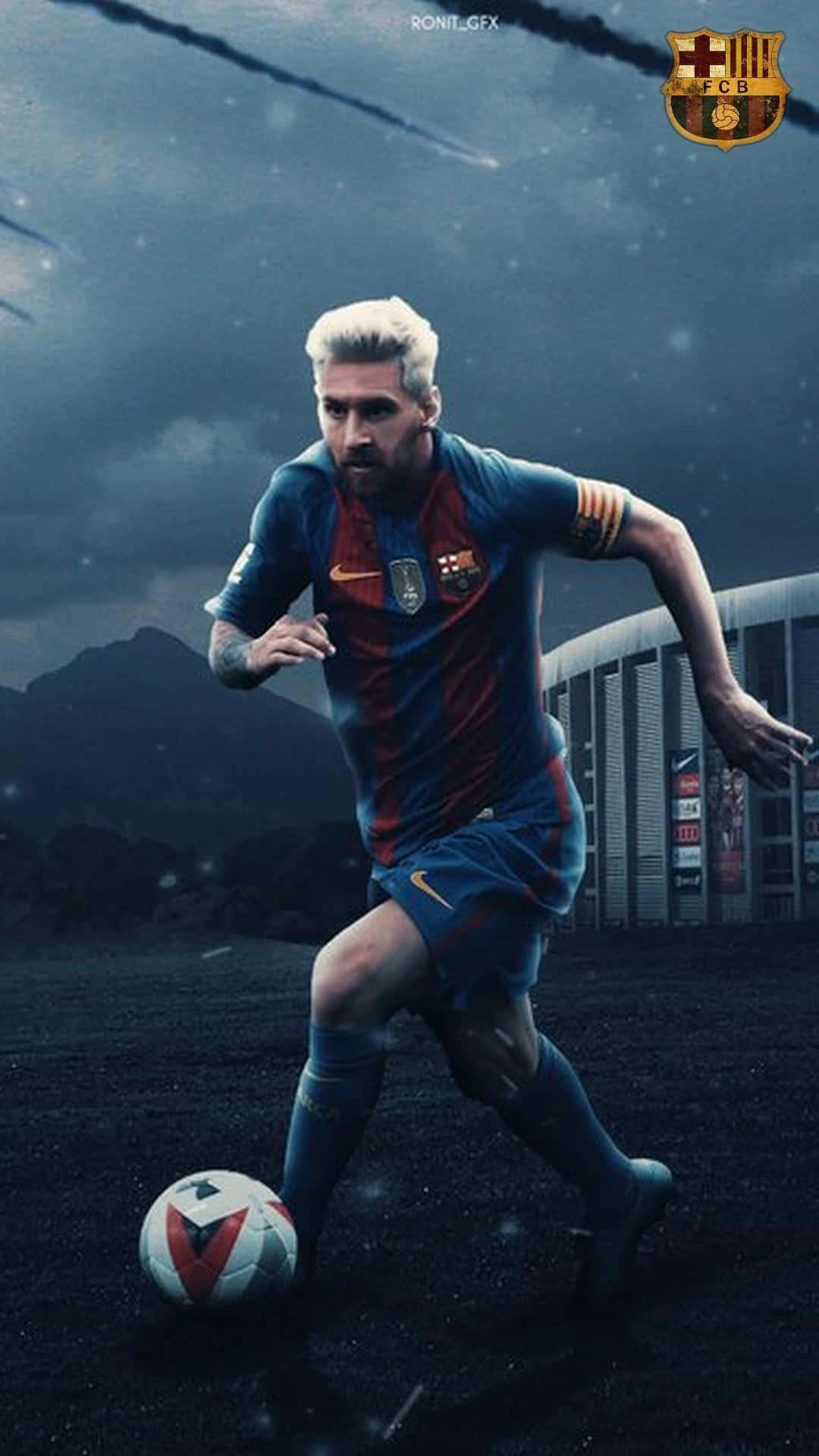 Messi And His Trusty Iphone Background