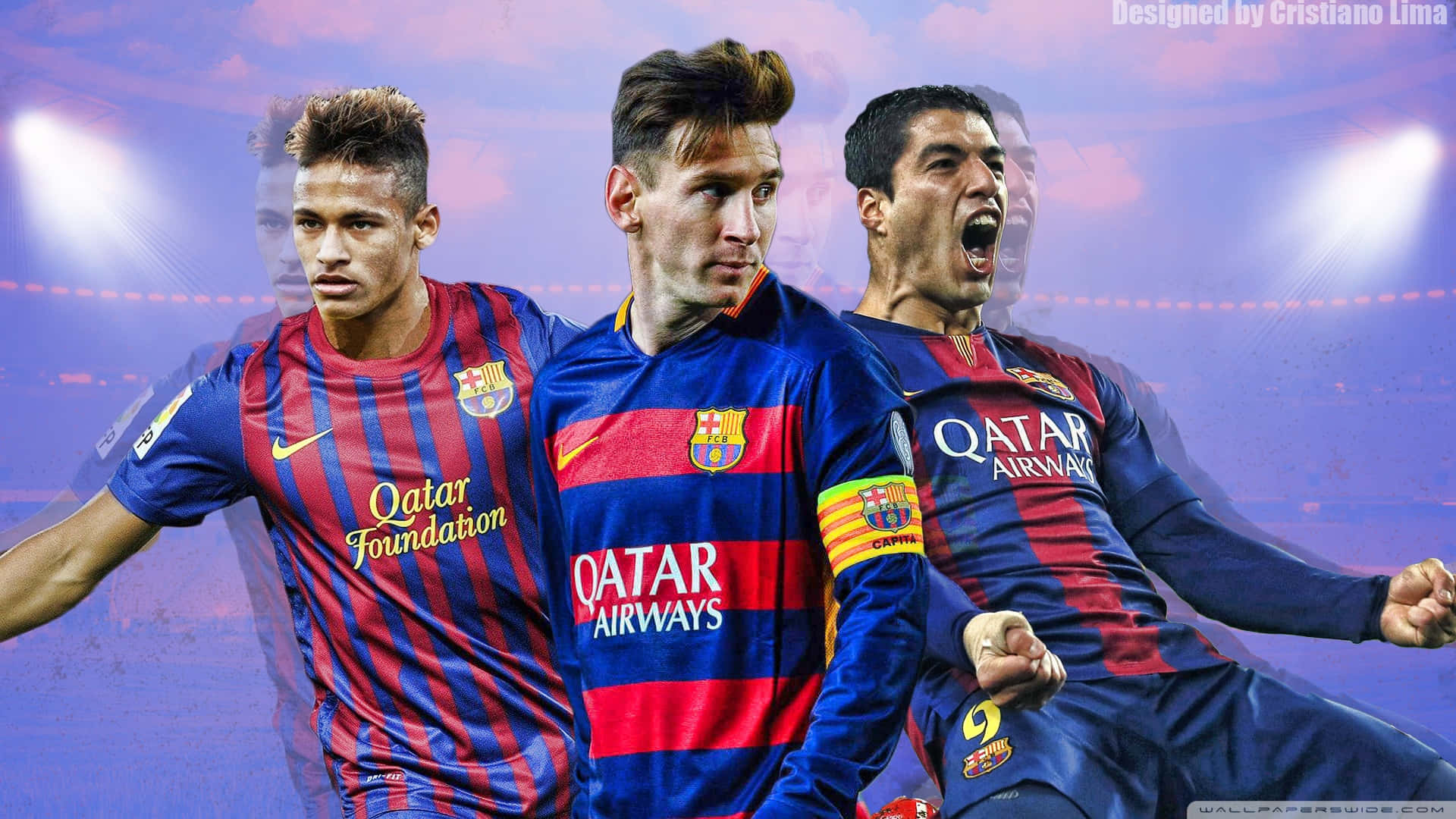 Messi And Neymar, Two Legends In Collaboration Background