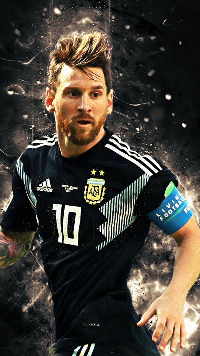 Messi Argentina Aesthetic White Background